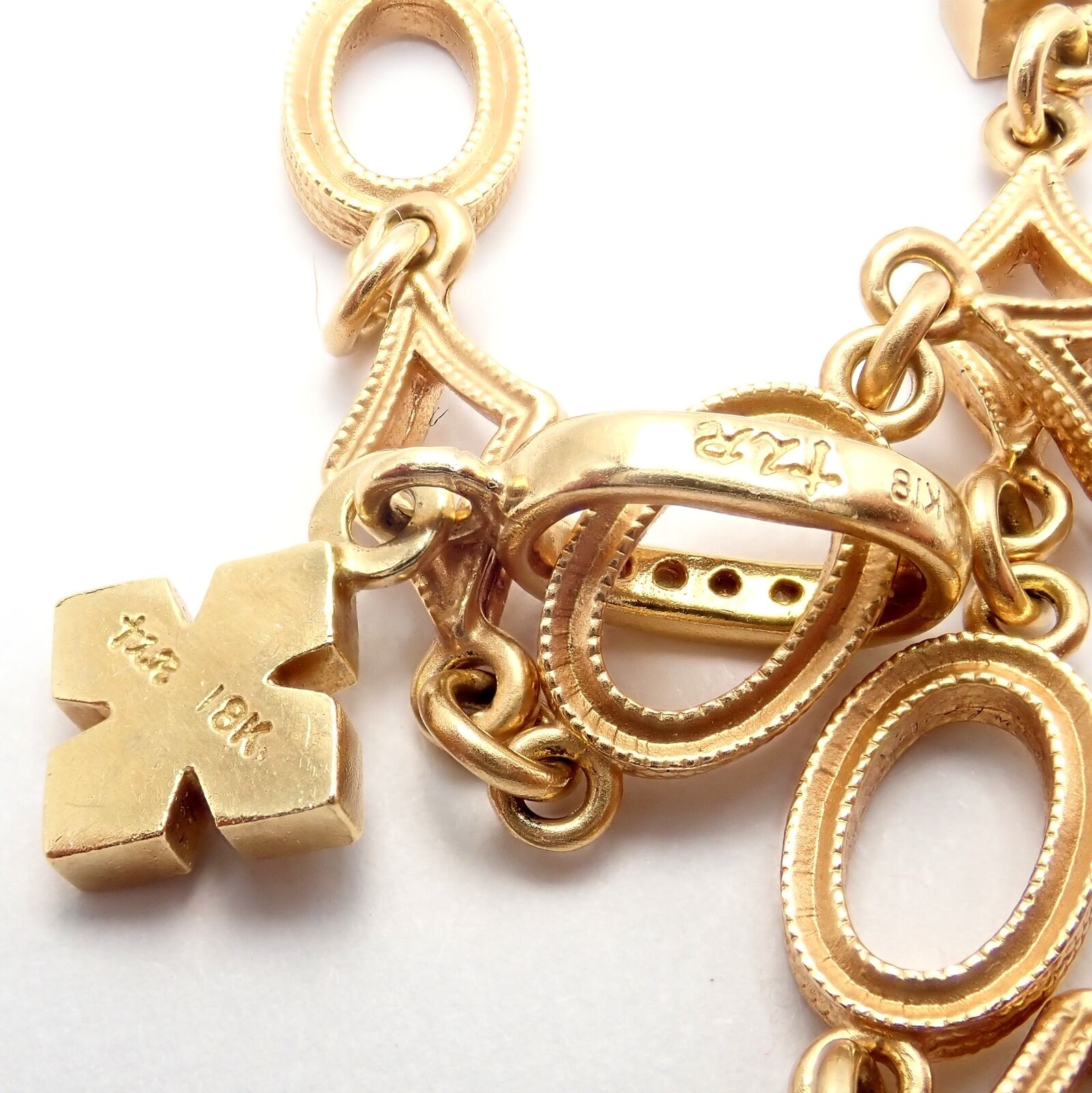 Rare Loree Rodkin 18k Yellow Gold Diamond Cross Bracelet | Fortrove