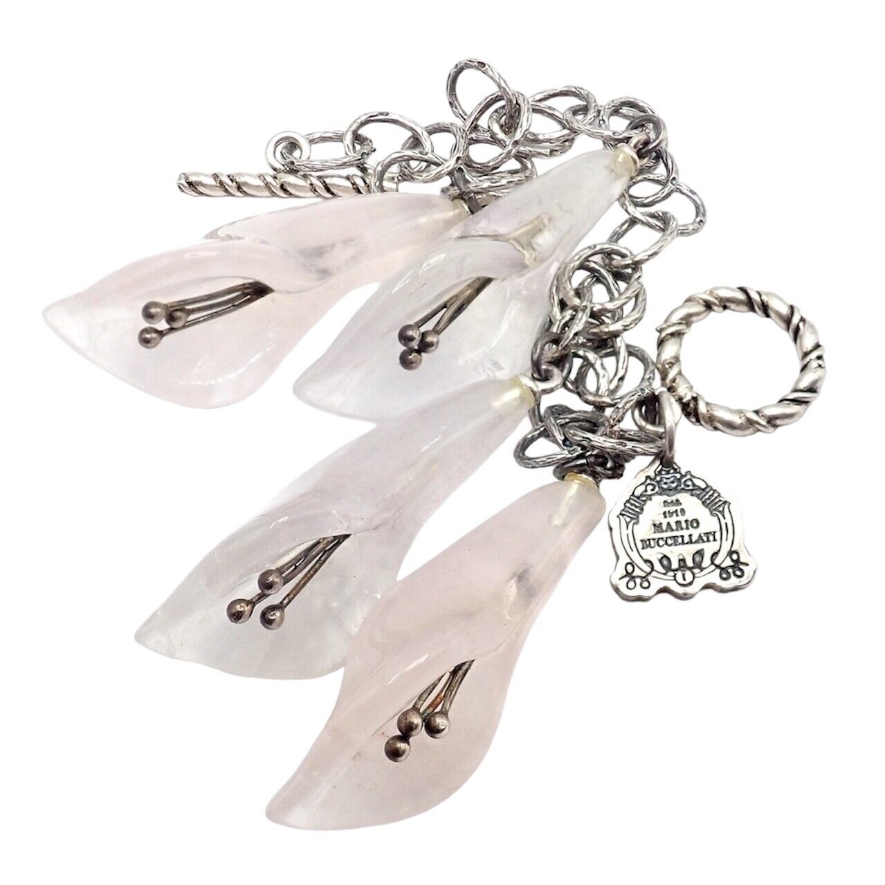 Rare! Vintage Mario Buccellati Silver Quartz Calla Lily Bracelet | Fortrove