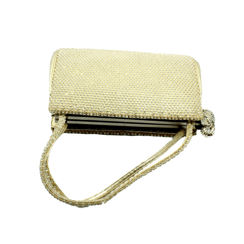 Judith Leiber Swarovski Crystal Swan White Clutch Purse Evening Bag | Fortrove