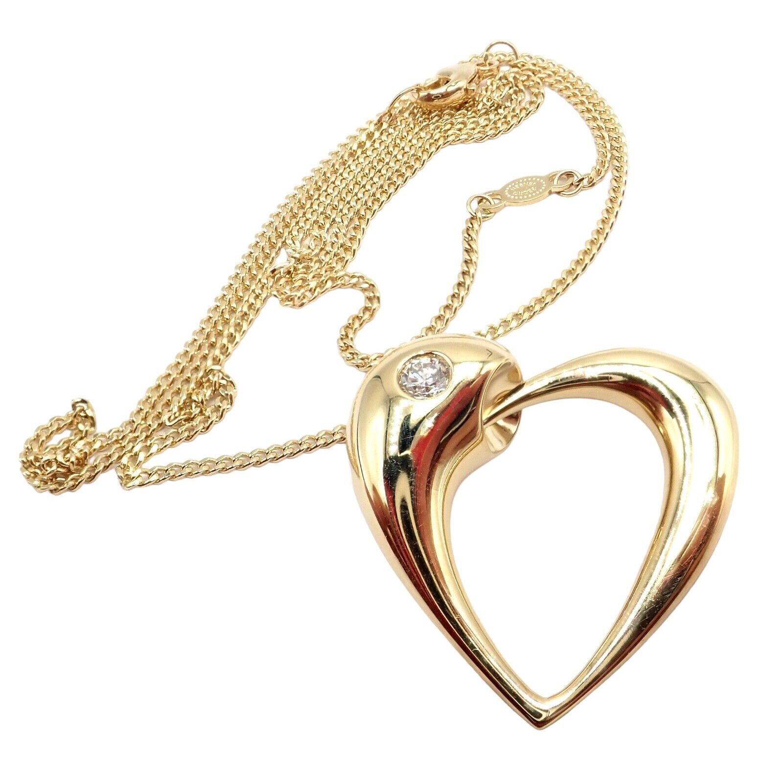 Rare Georg Jensen 18K Yellow Gold Diamond Snake Eating Tail Ouroboros Necklace | Fortrove