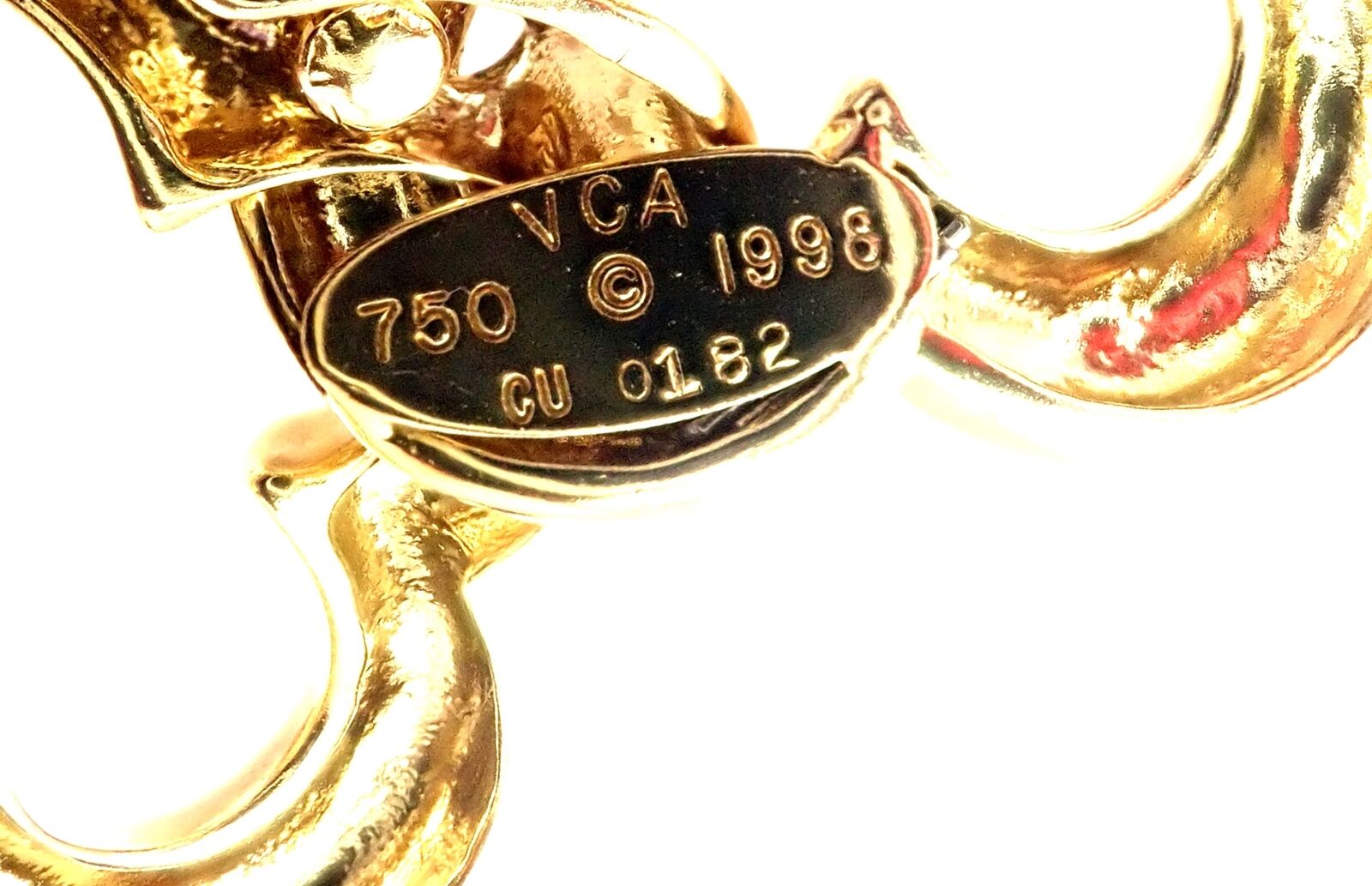 Authentic Van Cleef & Arpels 18k Yellow Gold Large Alhambra Choker Necklace 1998 | Fortrove