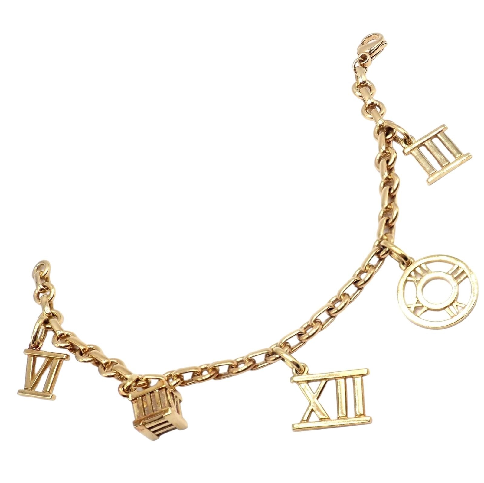 Vintage Tiffany & Co. 18k Yellow Gold Atlas Charm Bracelet 2003 | Fortrove