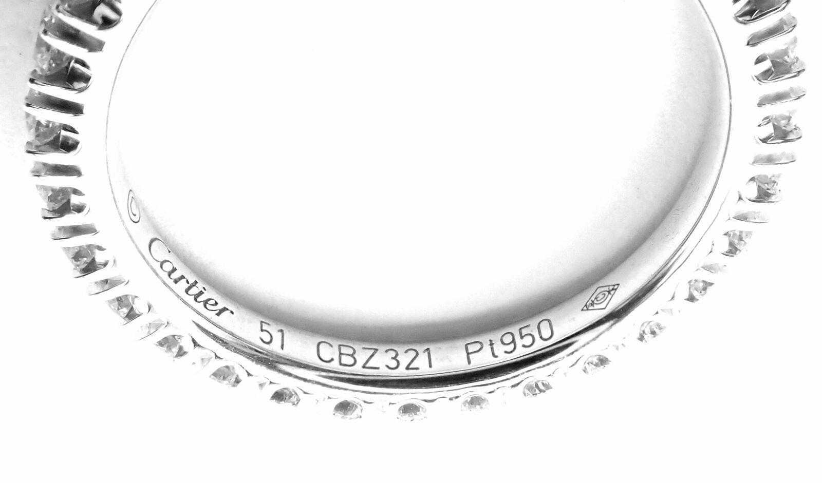 Cartier Étincelle De Cartier Platinum Diamond Eternity Band Ring Size 51 US 5.75 | Fortrove