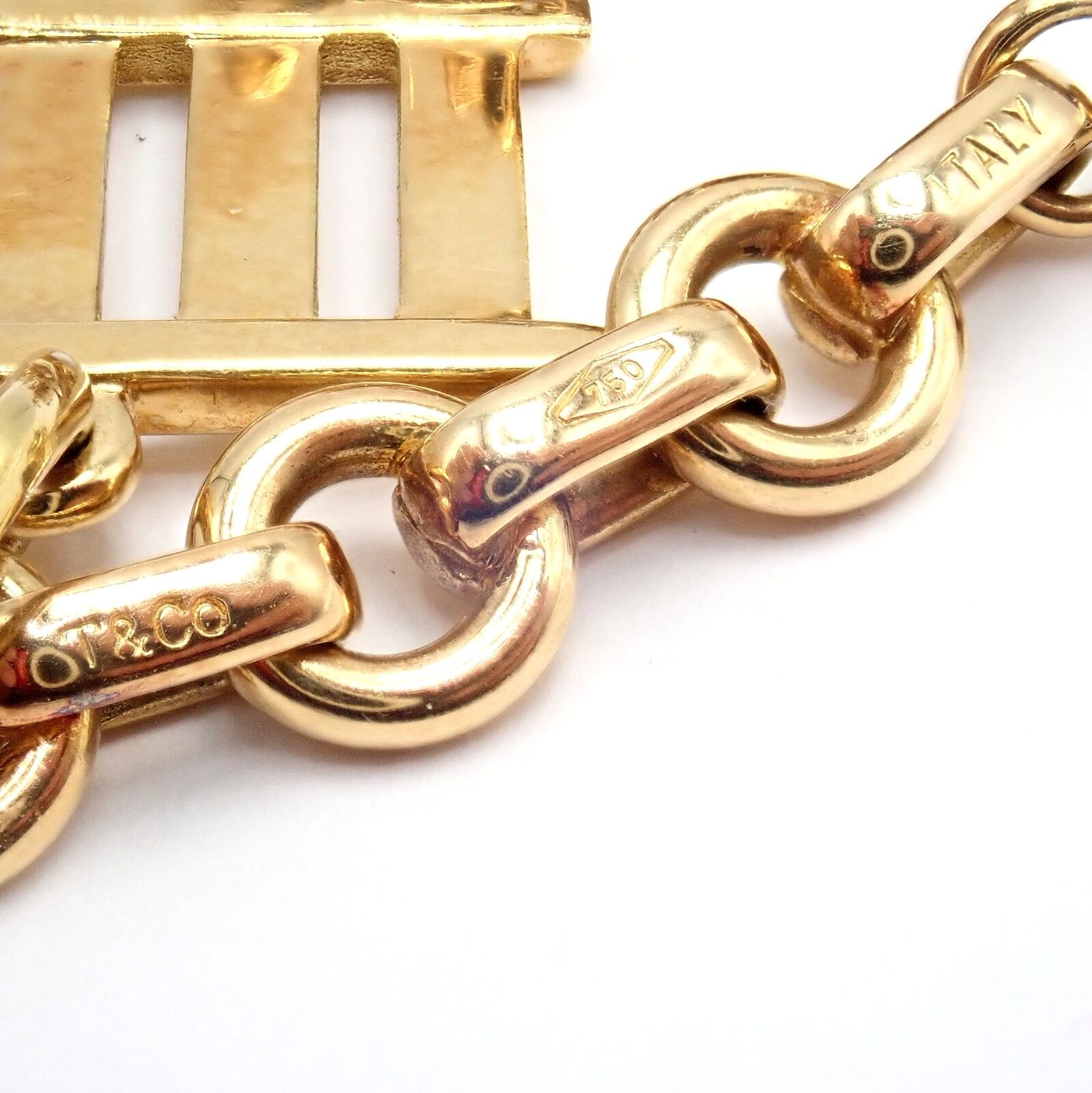 Vintage Tiffany & Co. 18k Yellow Gold Atlas Charm Bracelet 2003 | Fortrove