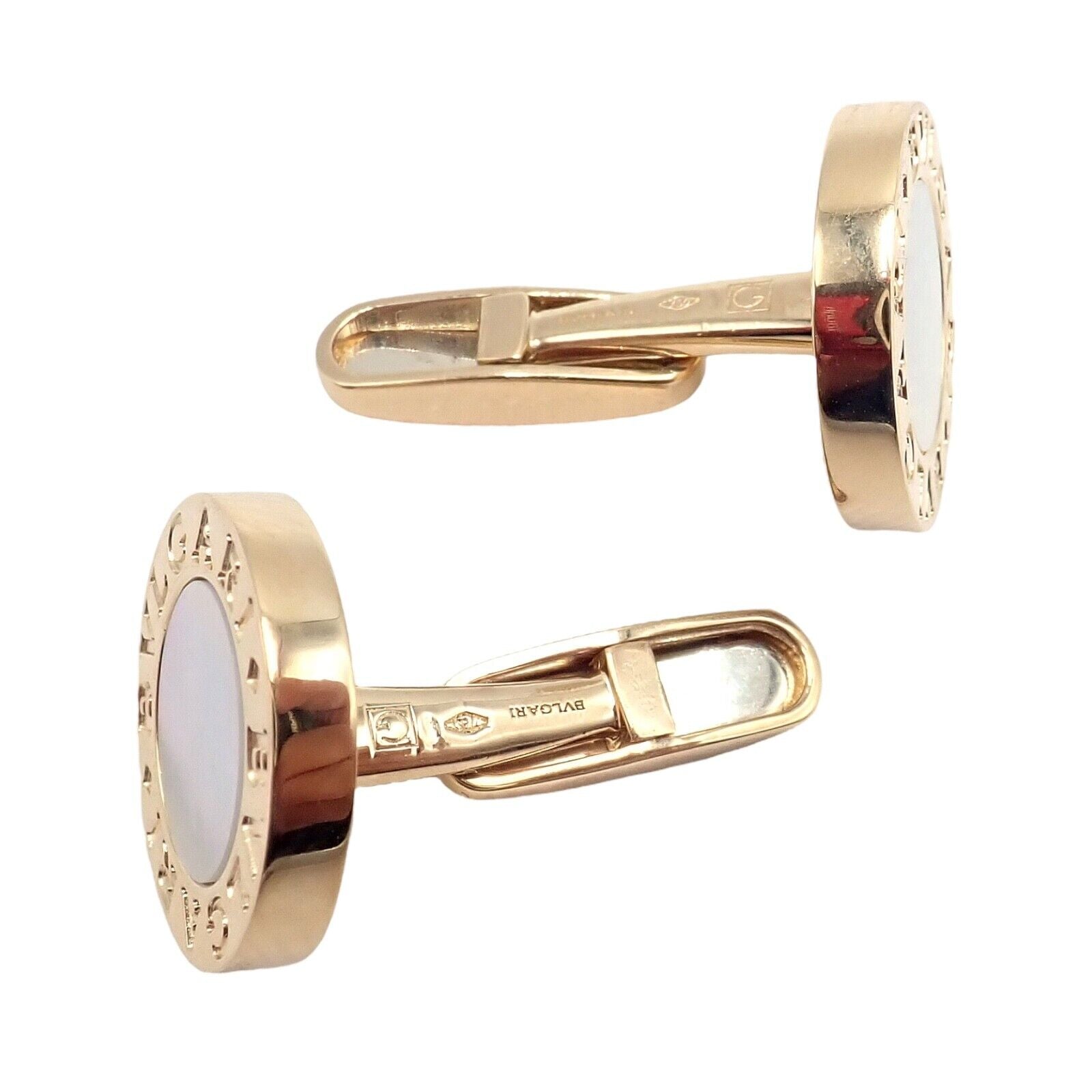 Authentic! Bvlgari Bulgari 18k Yellow Gold Multicenter Cufflink Kit Set | Fortrove