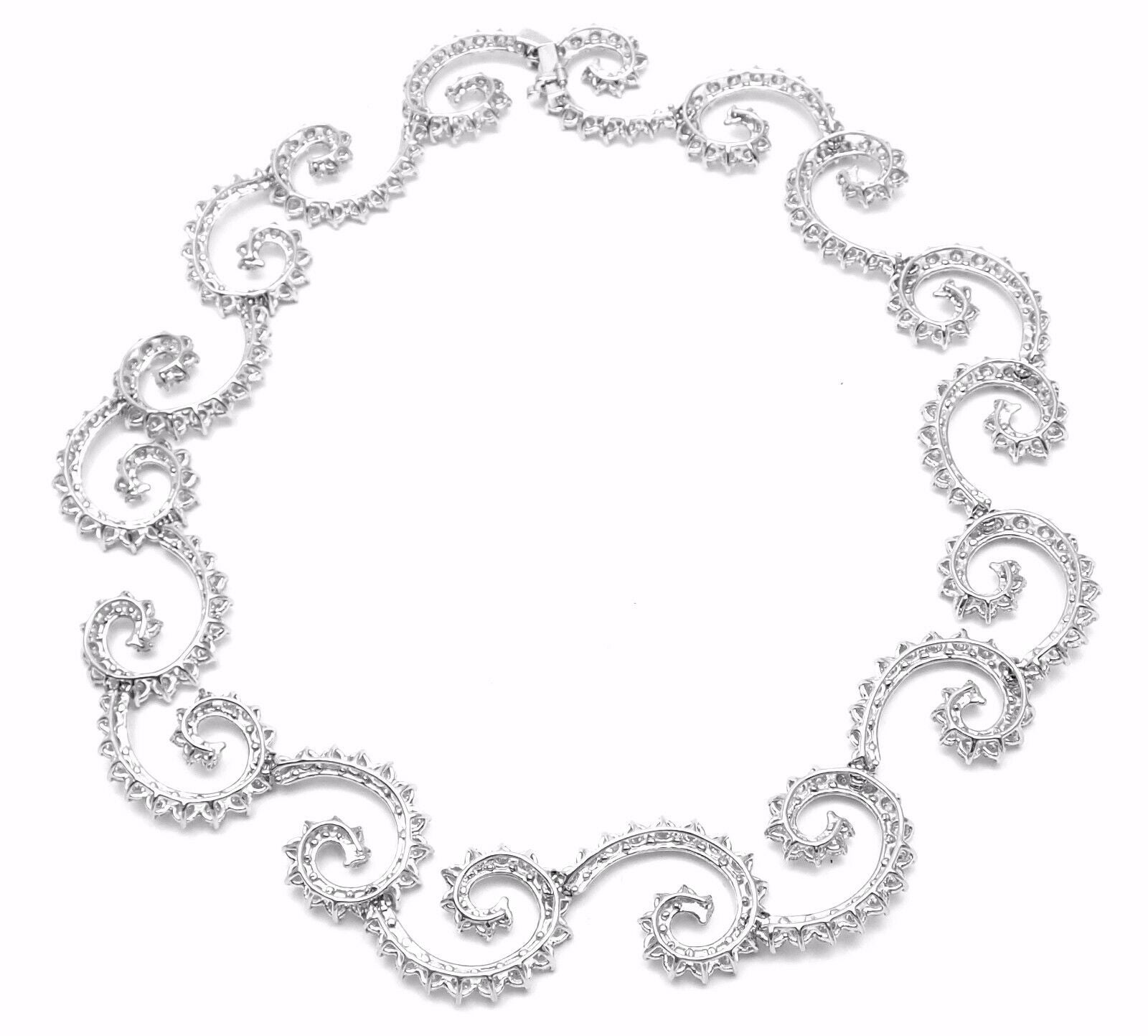 Rare! Authentic Angela Cummings Platinum 34ct Diamond Necklace 1995 | Fortrove