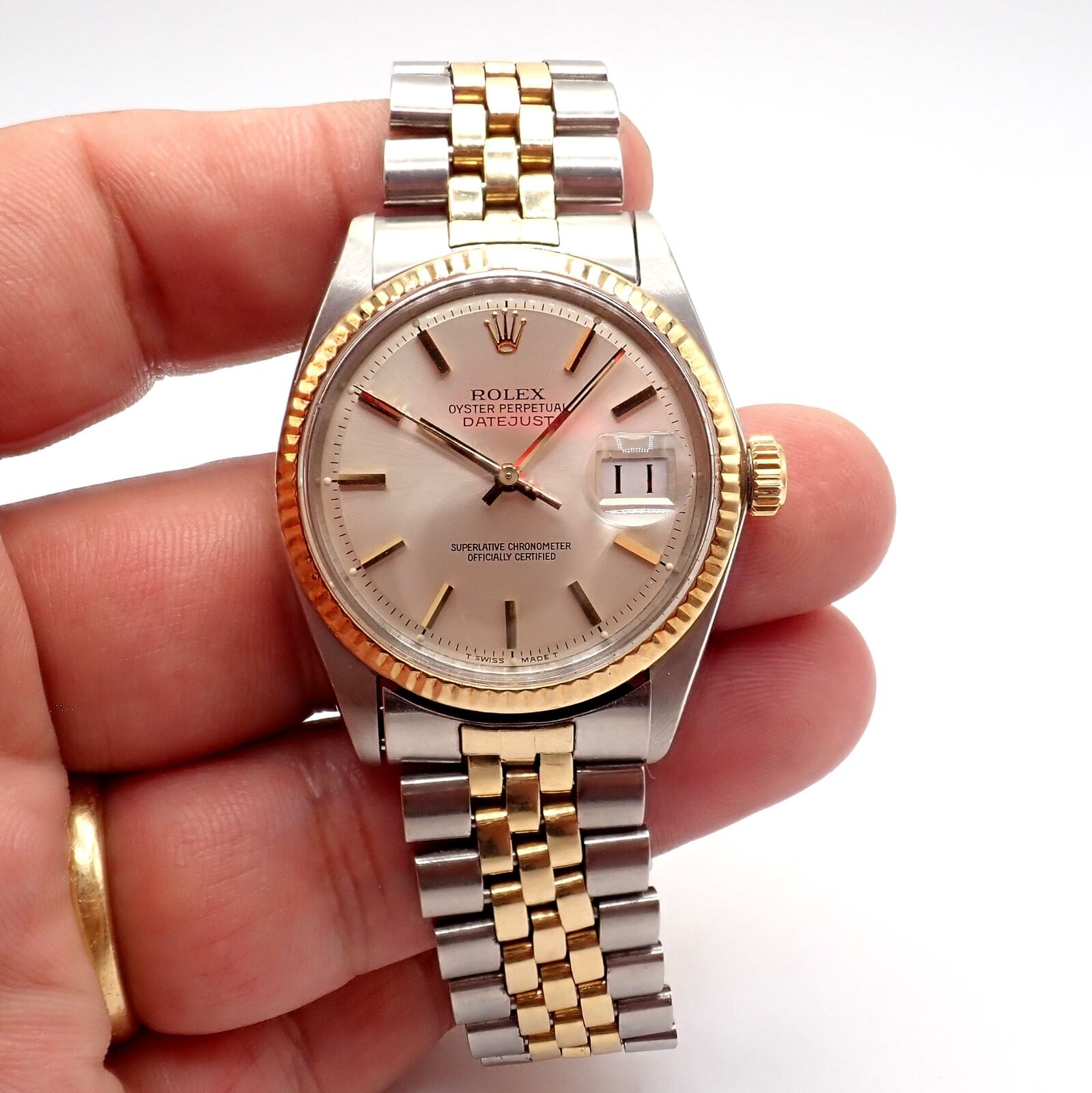 Rolex Jewelry & Watches:Watches, Parts & Accessories:Watches:Wristwatches Rolex Oyster Perpetual Watch Datejust 36mm Stainless 18K Gold Jubilee Band Mens