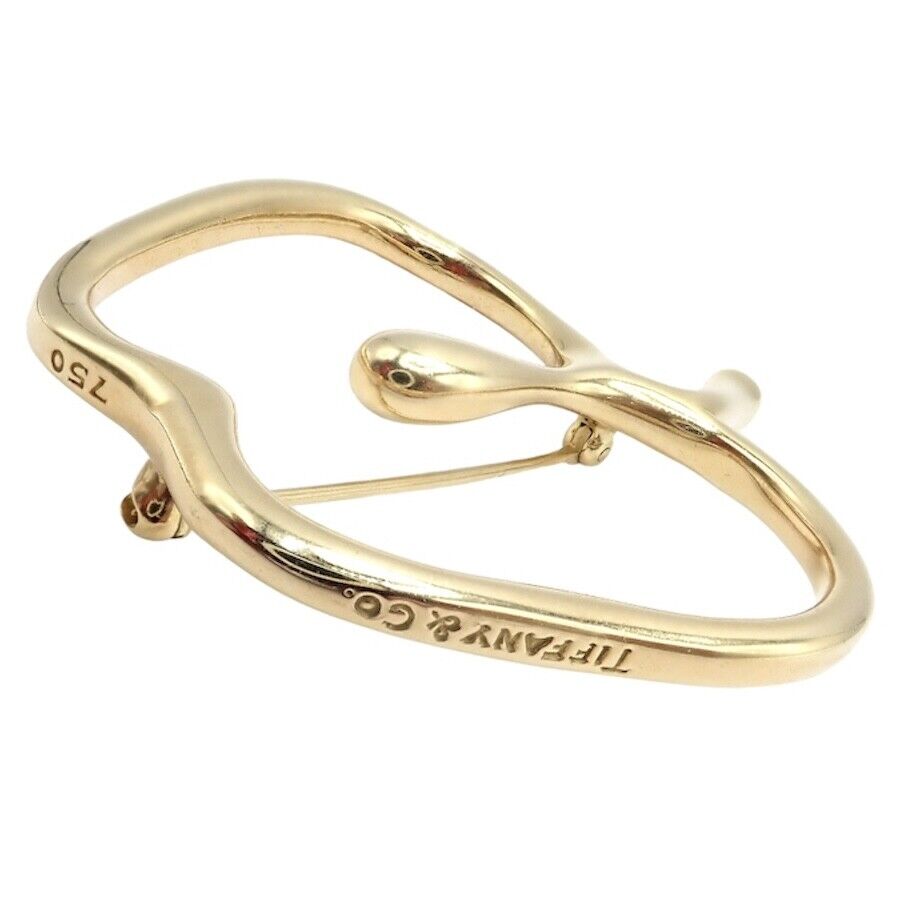 Authentic! Vintage Tiffany & Co Peretti 18k Yellow Gold Large Apple Pin Brooch | Fortrove
