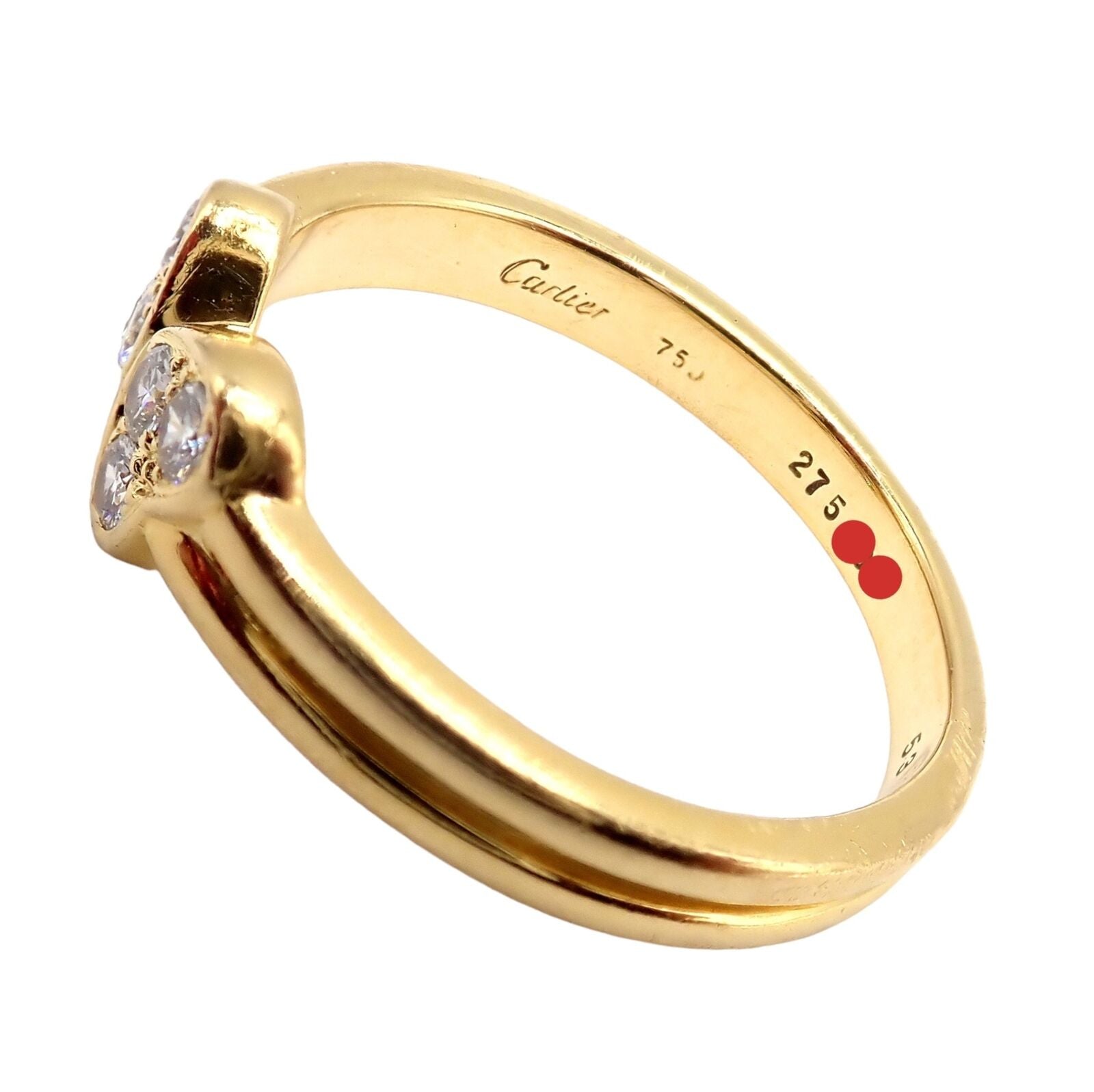 Cartier Jewelry & Watches:Fine Jewelry:Rings Authentic! Cartier Vintage 18k Yellow Gold Dual Love Heart Diamond Ring sz 8