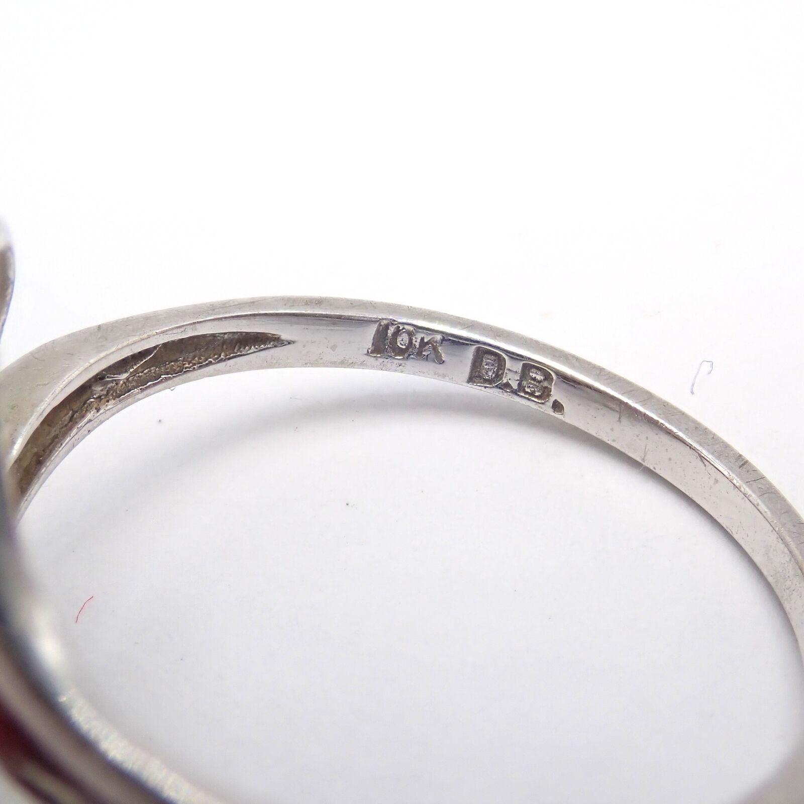 Vintage Estate 10k White Gold Pearl DB Dawkins Benny Ring sz 6.5 | Fortrove