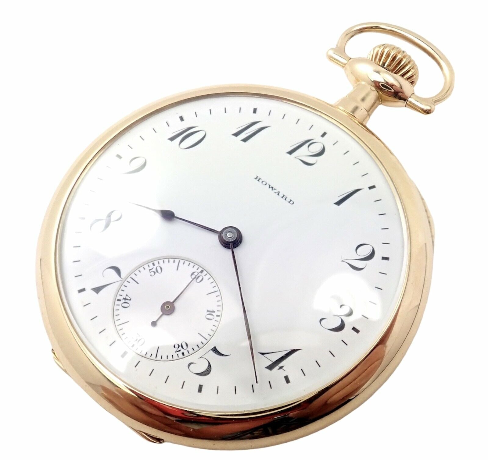 Vintage Howard 14k Yellow Gold 46mm 17j Pocket Watch c. 1920 | Fortrove
