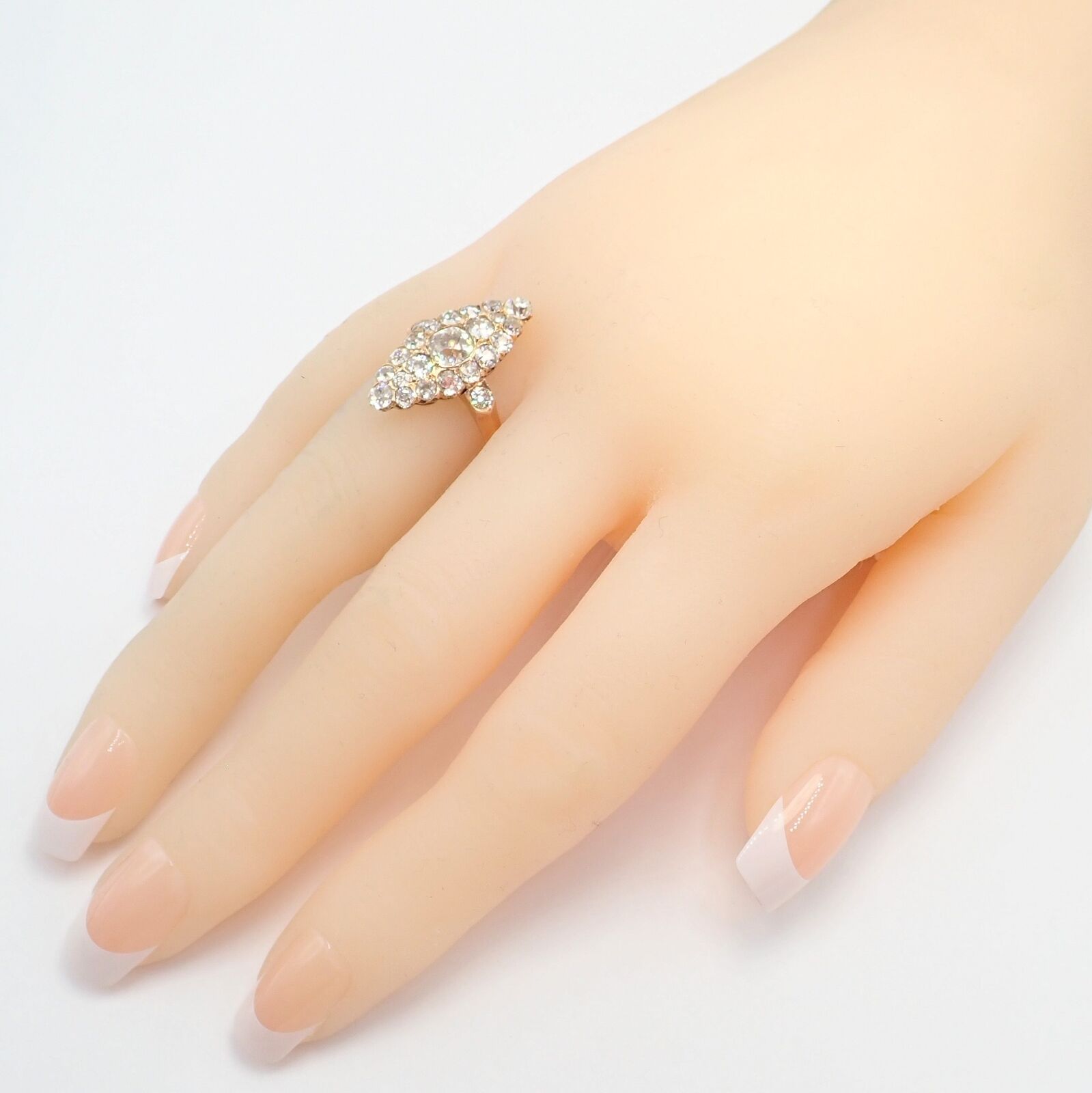 1930s Antique Vintage Estate 18k Rose Gold Old Miner Cut Diamond 3.80ctw Ring | Fortrove