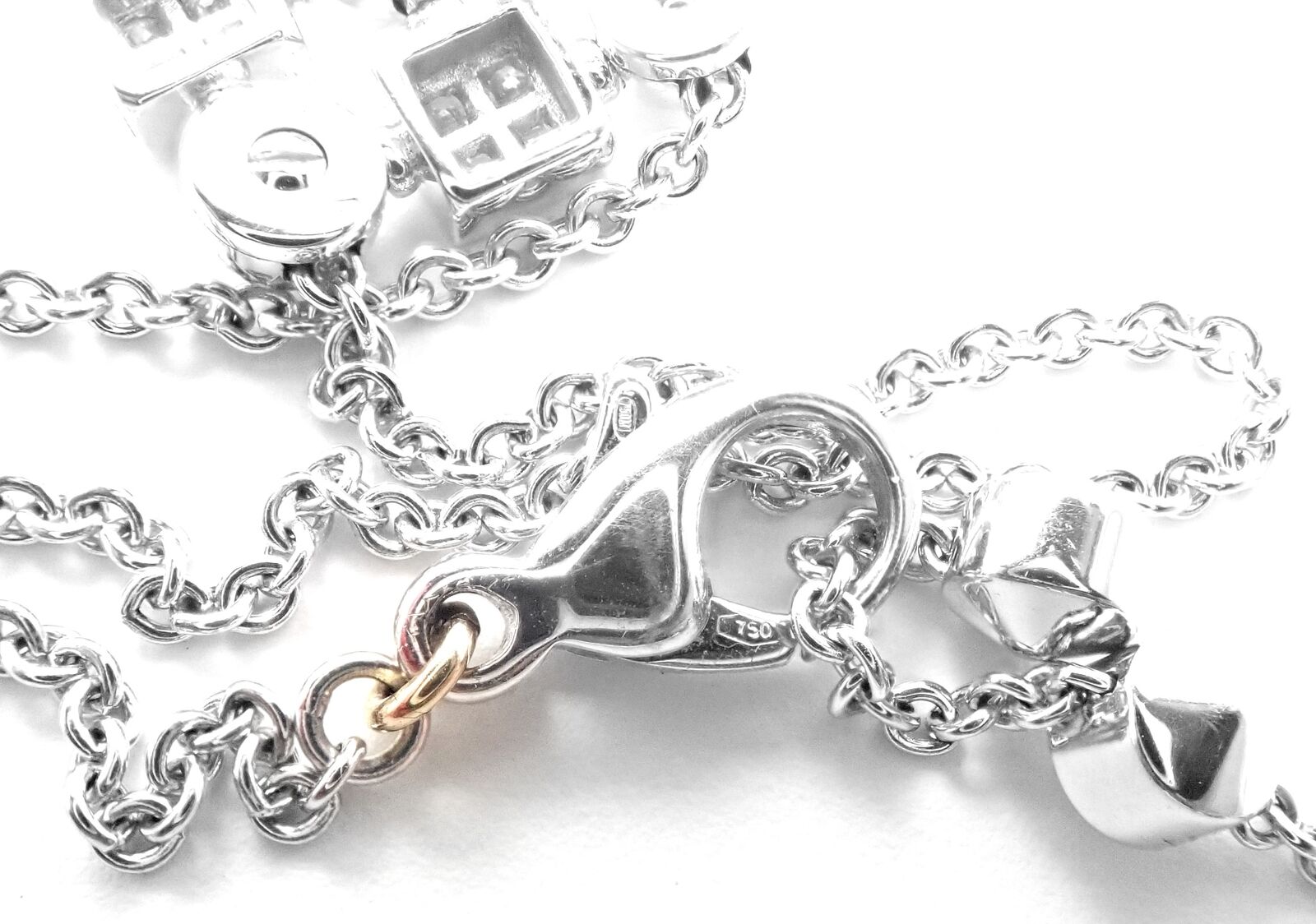 Authentic! Bvlgari Bulgari 18k White Gold Lucea Diamond Pendant Necklace | Fortrove