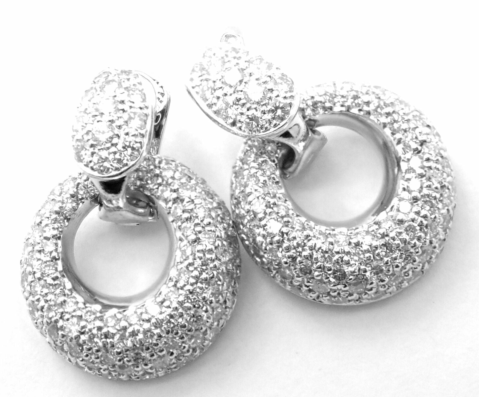 Van Cleef & Arpels Jewelry & Watches:Fine Jewelry:Earrings Rare! Van Cleef & Arpels 18k White Gold Diamond Onyx Door Knocker Earrings Paper