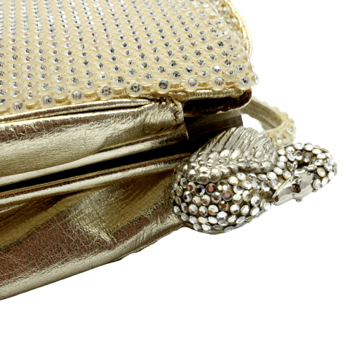 Judith Leiber Swarovski Crystal Swan White Clutch Purse Evening Bag | Fortrove