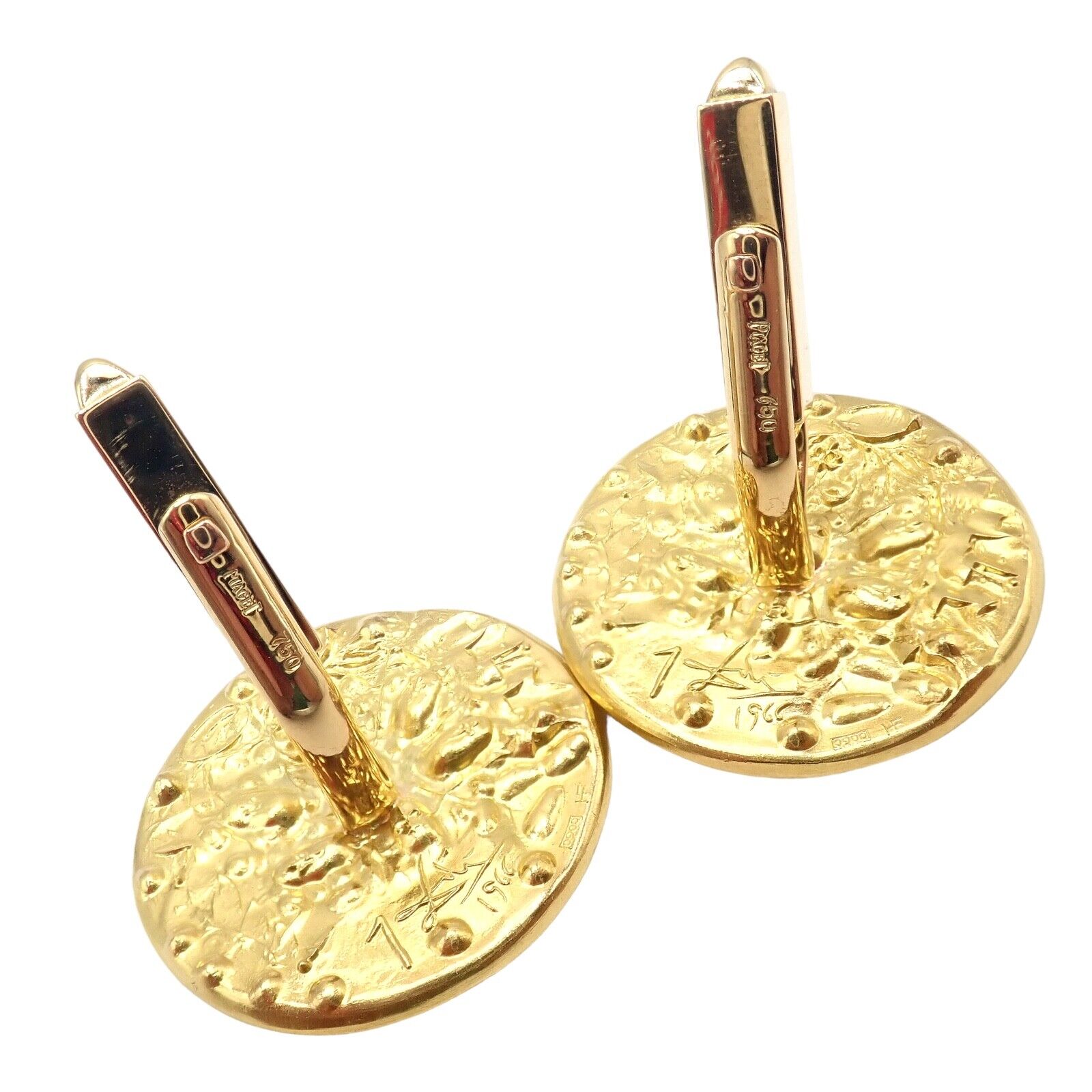 Authentic Salvador Dali D'or for Piaget 18k & 22k Yellow Gold Cufflinks | Fortrove