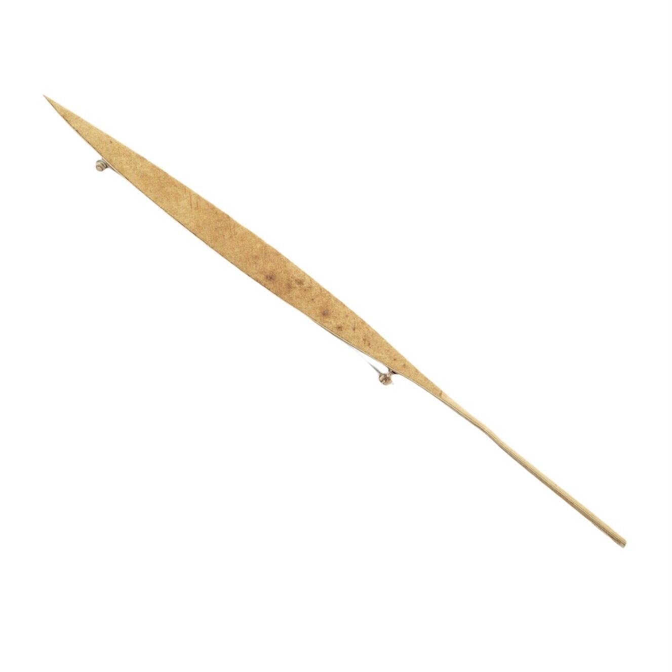 Rare! Vintage Authentic Cartier Dinh Van 18k Yellow Gold Long Quill Brooch Pin | Fortrove