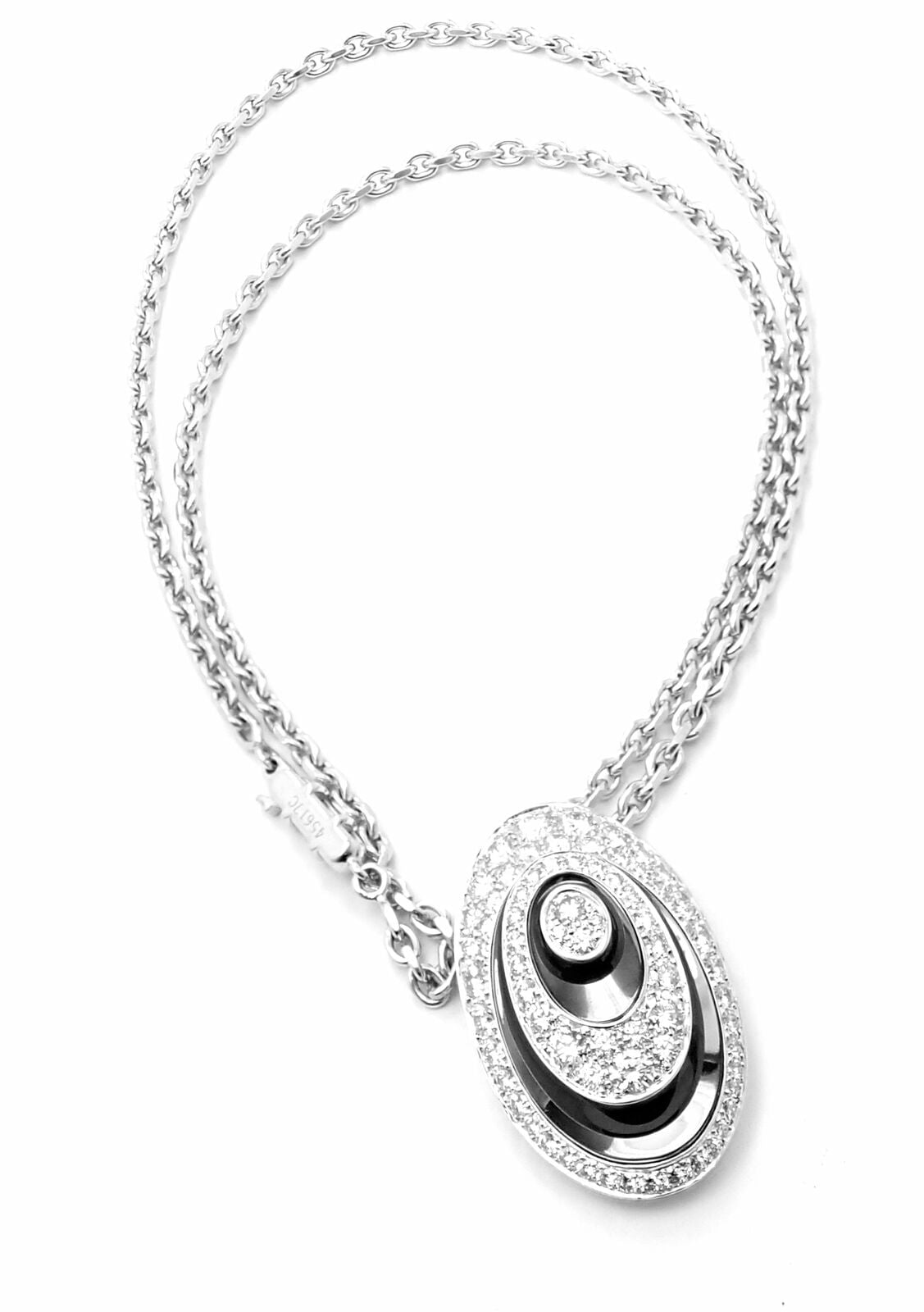 Rare! Authentic Cartier Hypnose 18k White Gold Diamond Silk Cord Chain Necklace | Fortrove