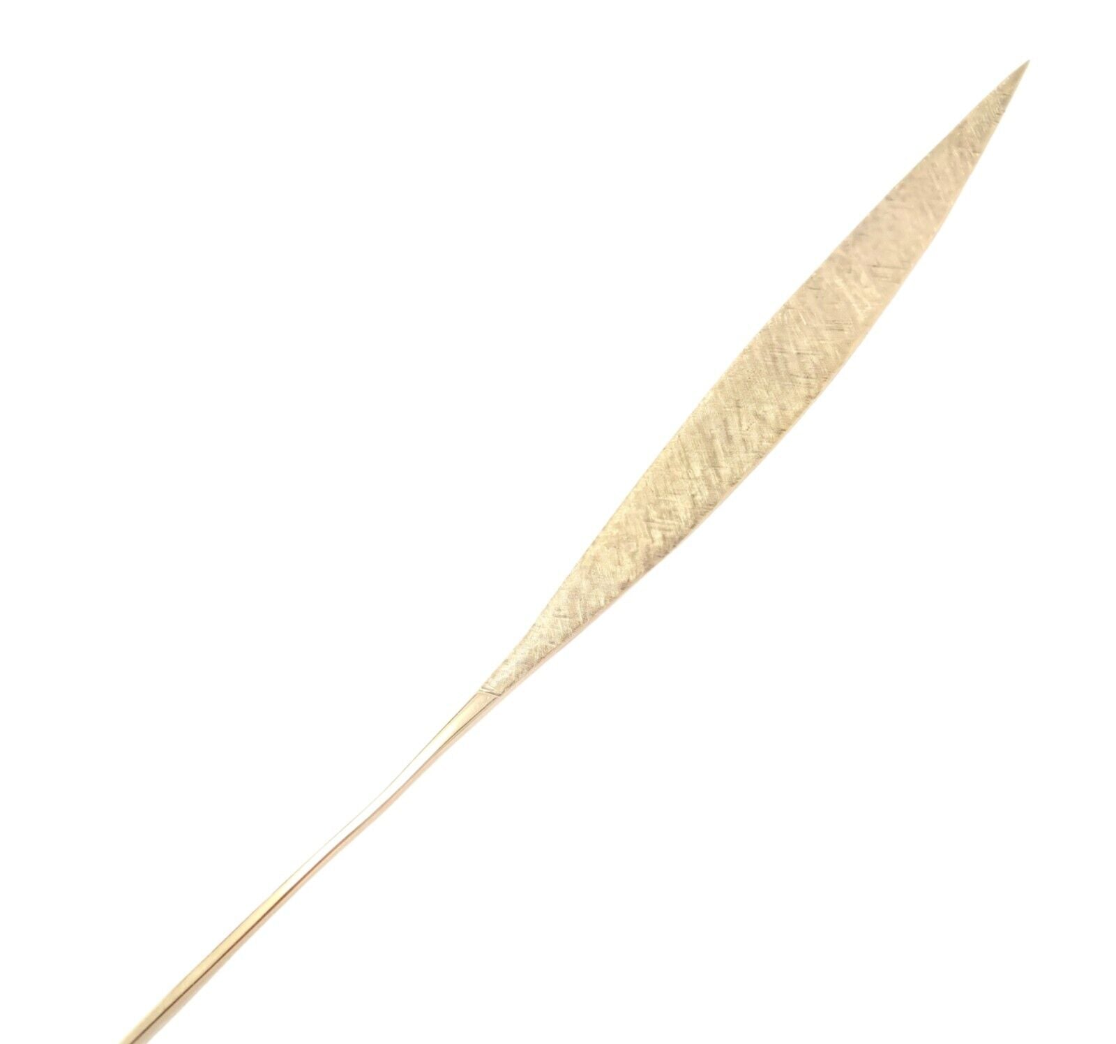 Rare! Vintage Authentic Cartier Dinh Van 18k Yellow Gold Long Quill Brooch Pin | Fortrove