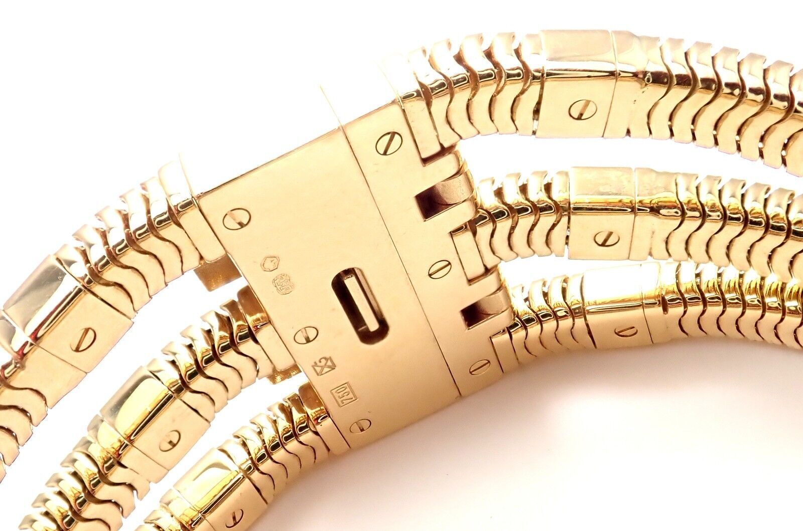 Authentic! Van Cleef & Arpels 18k Gold Diamond Liane Collection Bracelet Watch | Fortrove