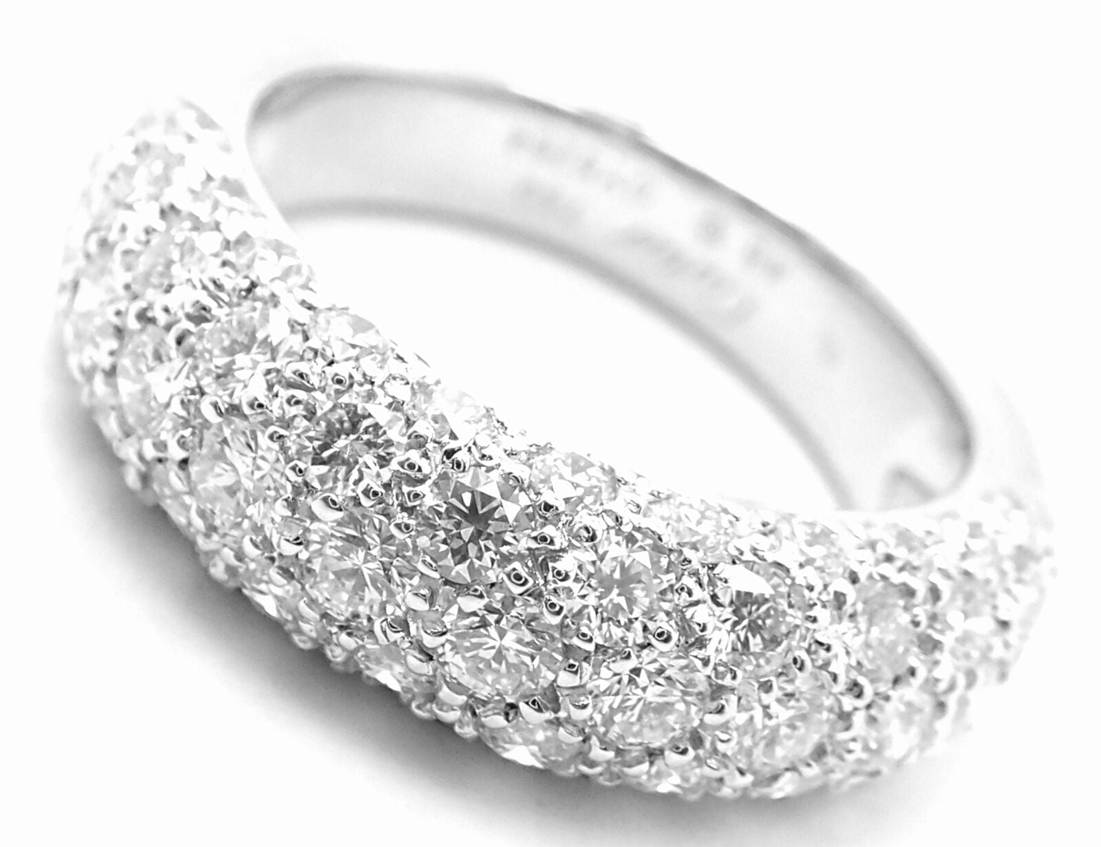 Authentic! Cartier Etincelle De Cartier 18k White Gold Diamond Band Ring | Fortrove