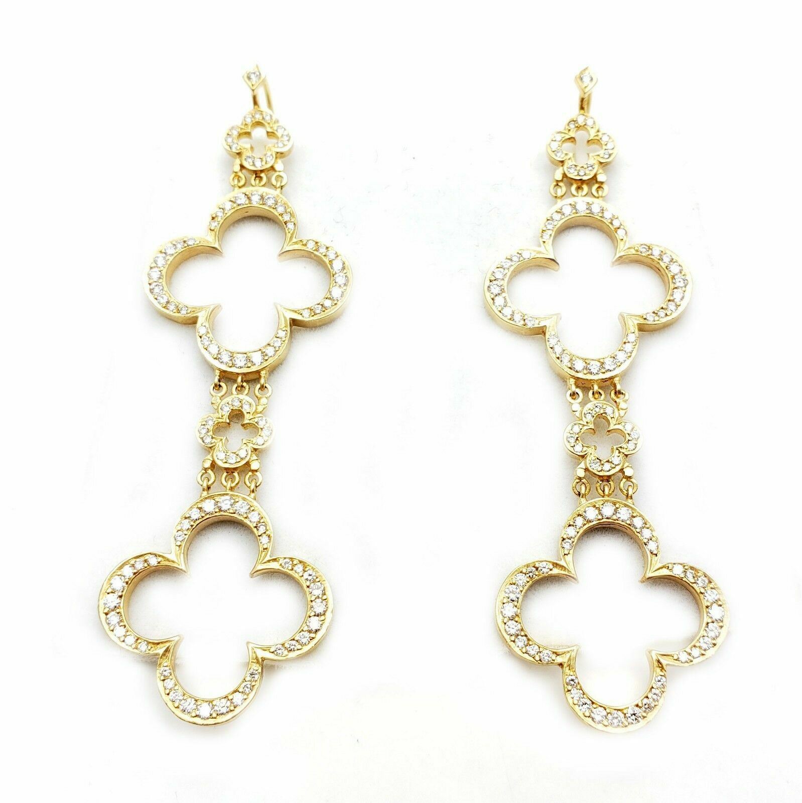 Loree Rodkin Jewelry & Watches:Vintage & Antique Jewelry:Earrings Ultra Rare Large Loree Rodkin 18k Yellow Gold 3ctw Diamond Cross Earrings