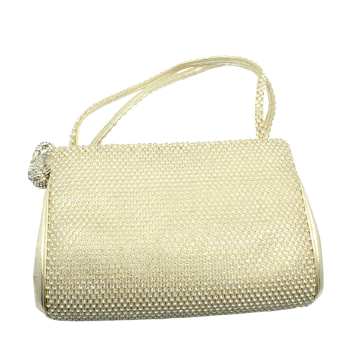 Judith Leiber Swarovski Crystal Swan White Clutch Purse Evening Bag | Fortrove
