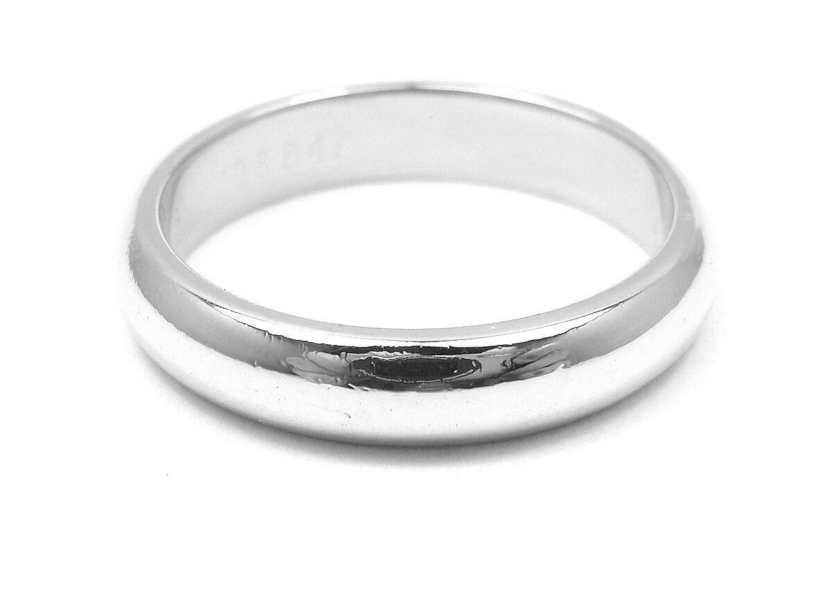 Authentic! Cartier Platinum Wedding 3 MM Band Ring Size 48 US 4.5 | Fortrove