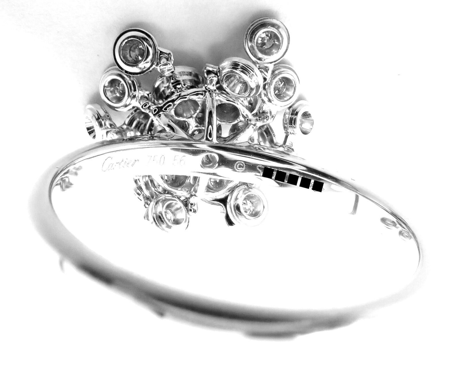 Authentic! Cartier Diamond 18k White Gold Diamond Diamant Leger De Ring Cert | Fortrove