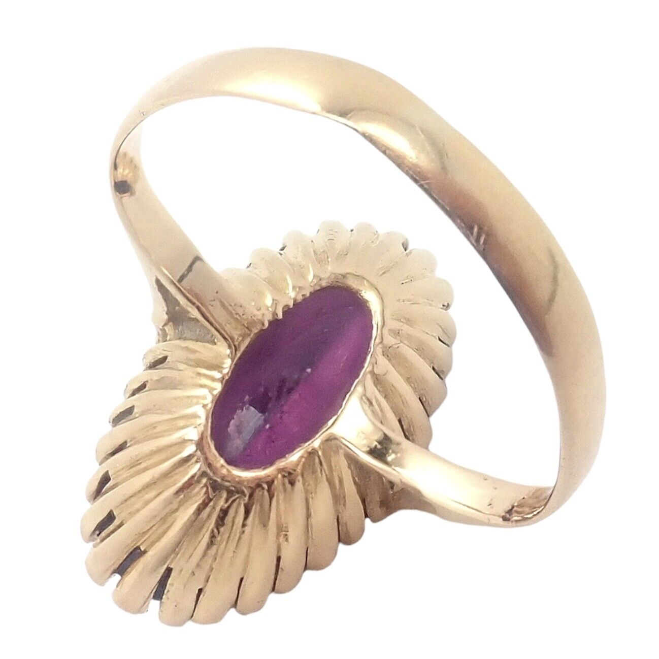 Estate Jewelry & Watches:Vintage & Antique Jewelry:Rings Vintage Estate 18k Yellow Gold Amethyst Ring