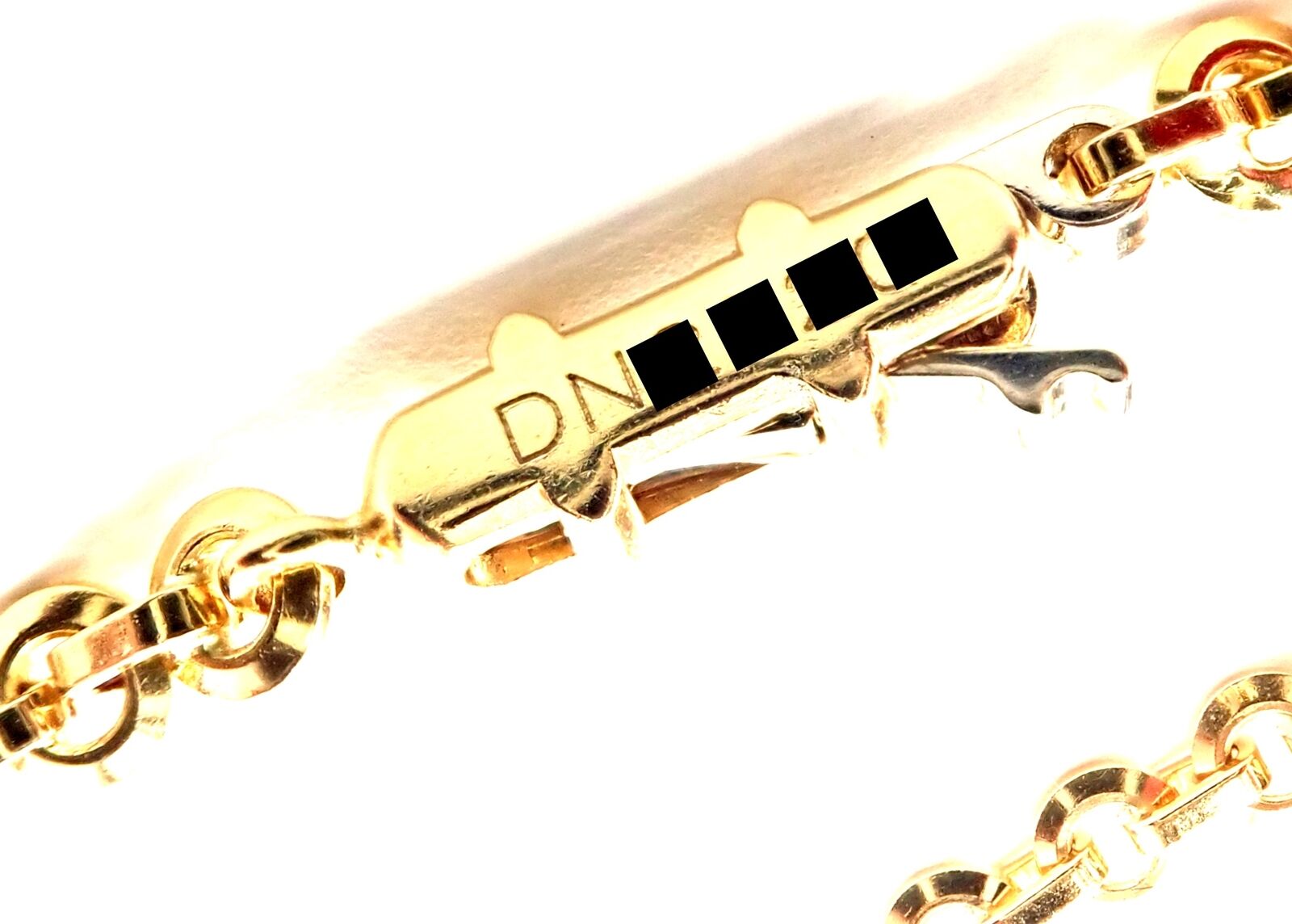 Rare! Authentic Cartier 18k Yellow Gold Hematite Dolphin Pendant Link Necklace | Fortrove