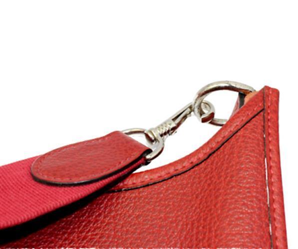 Authentic! Hermes Evelyne Brick Red Clemence Leather GM Handbag Purse | Fortrove