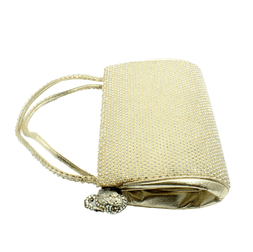 Judith Leiber Swarovski Crystal Swan White Clutch Purse Evening Bag | Fortrove