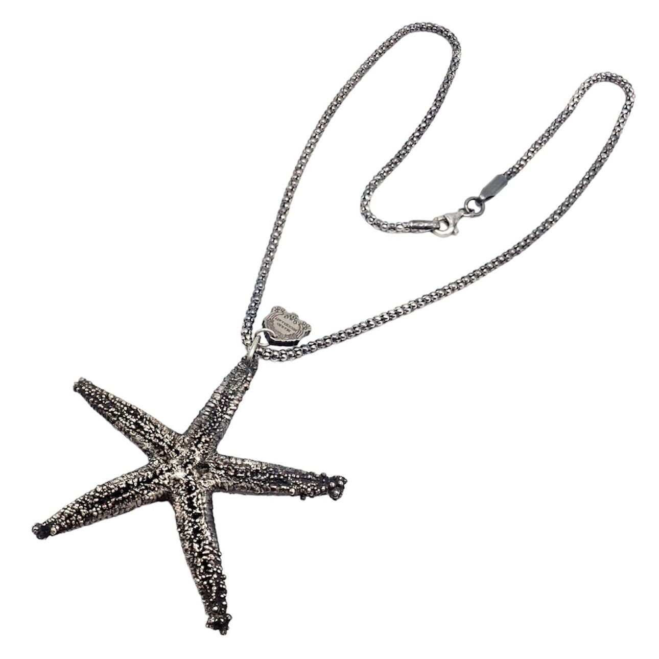 Rare! Vintage Mario Buccellati Silver Large Starfish Statement Necklace | Fortrove