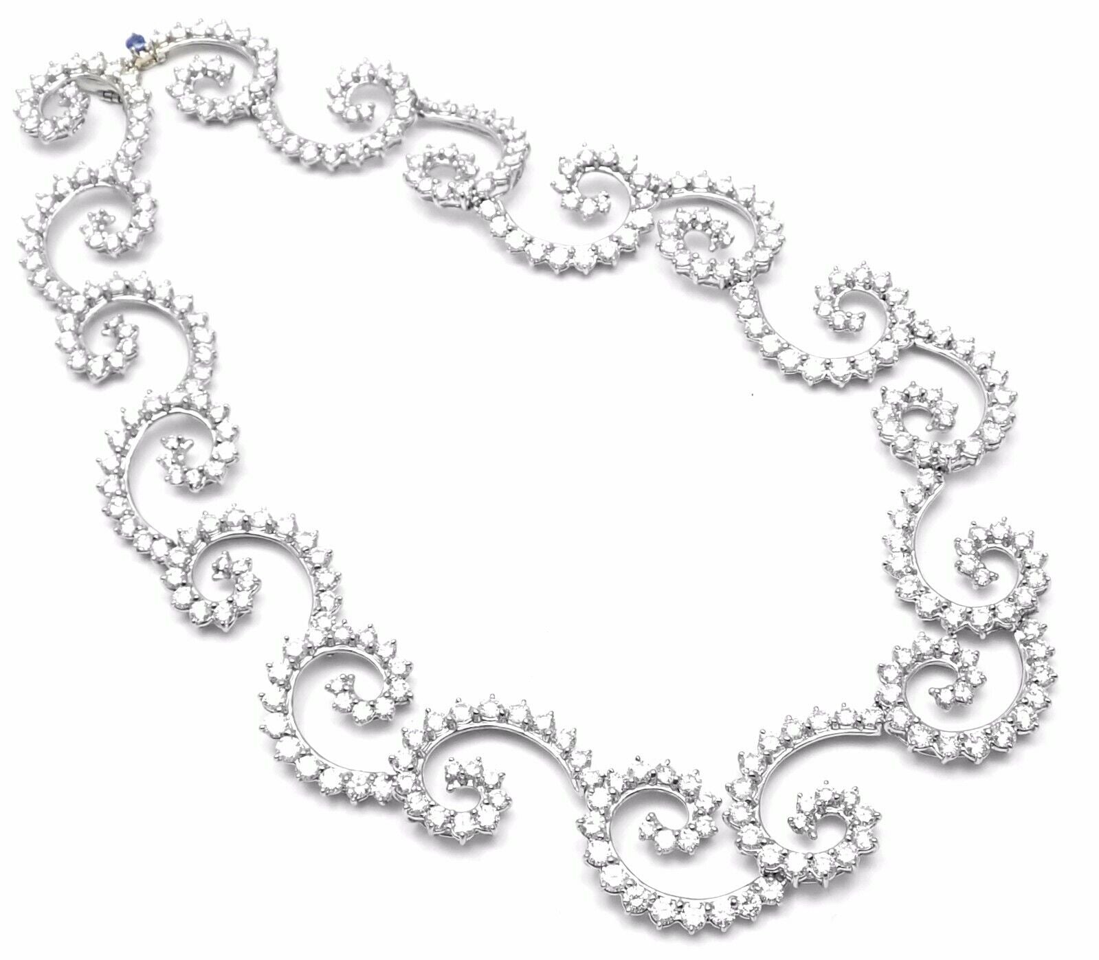 Rare! Authentic Angela Cummings Platinum 34ct Diamond Necklace 1995 | Fortrove