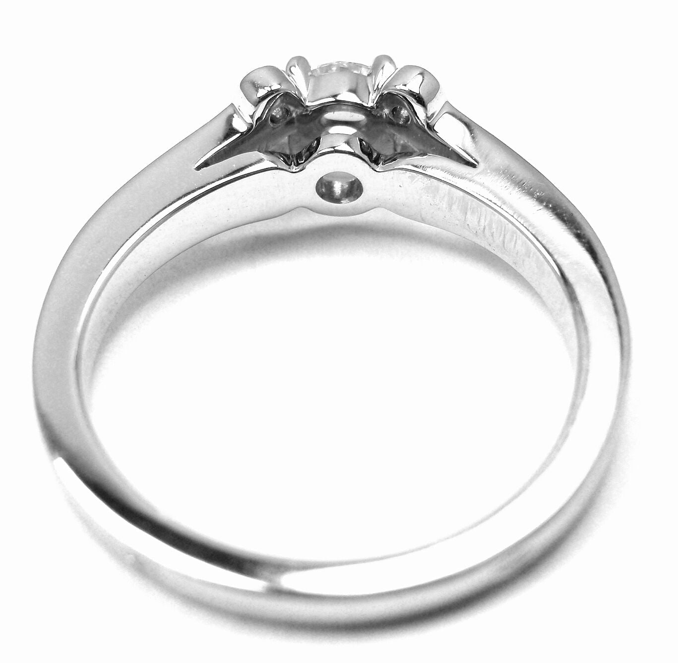 Authentic! Cartier Ballerine Platinum .24ct Diamond Engagement Ring Box Paper | Fortrove