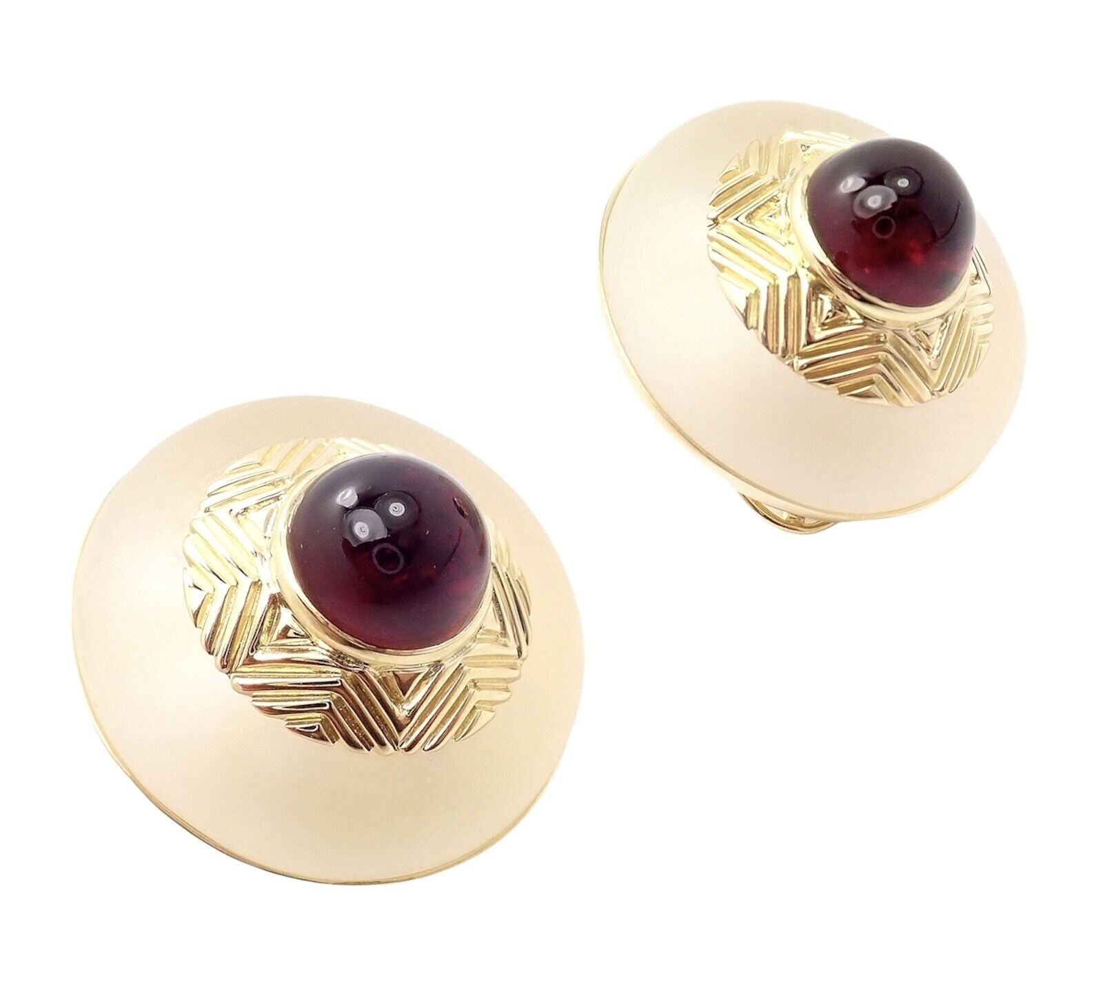 Vintage Authentic Rare Tiffany & Co. 18k Yellow Gold Tourmaline Crystal Earrings | Fortrove