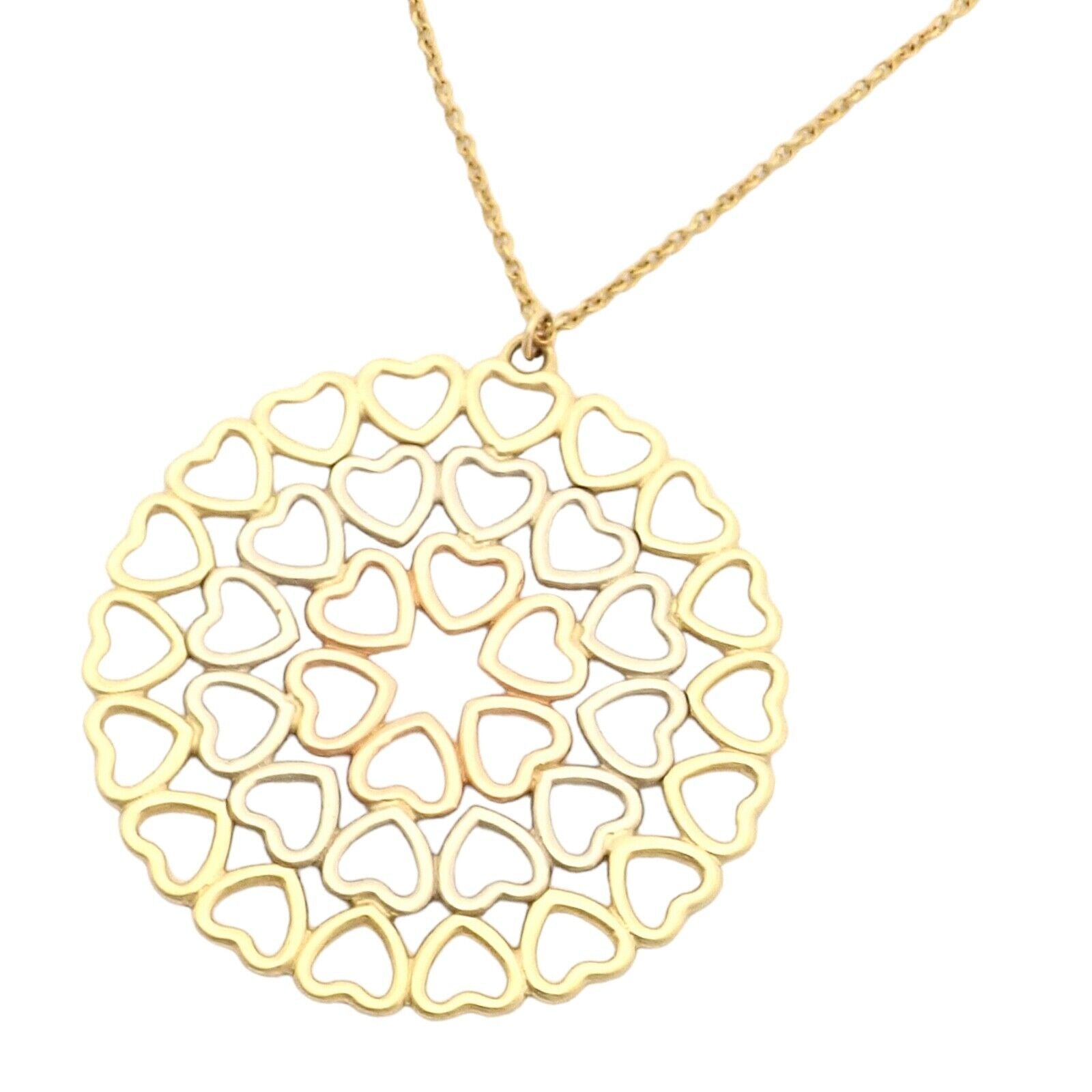 Tiffany & Co Picasso 18k Tri-Color Gold Large Crown of Hearts Pendant Necklace | Fortrove