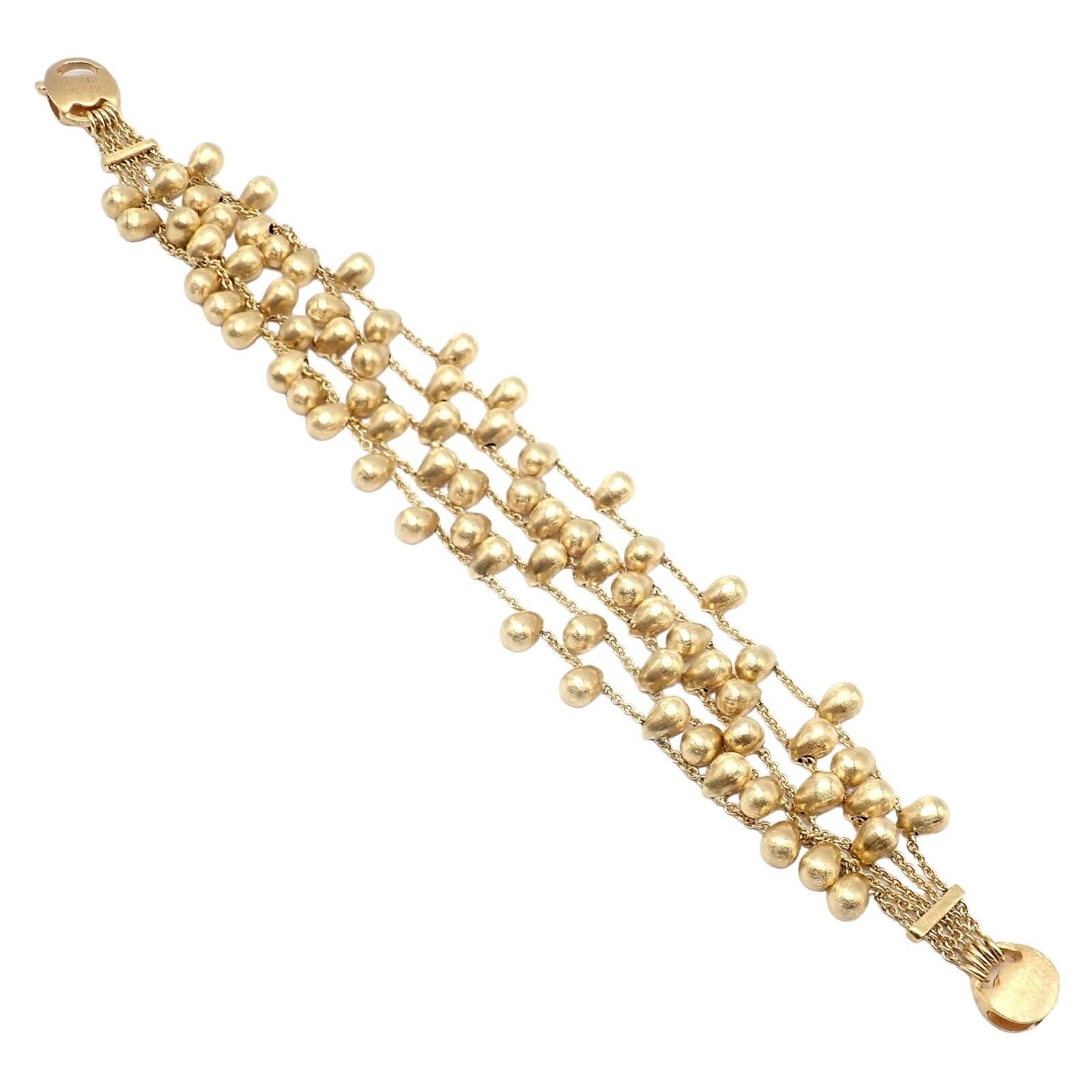 Authentic! Marco Bicego 18k Yellow Gold Five 5 Stand Acapulco Bead Bracelet | Fortrove