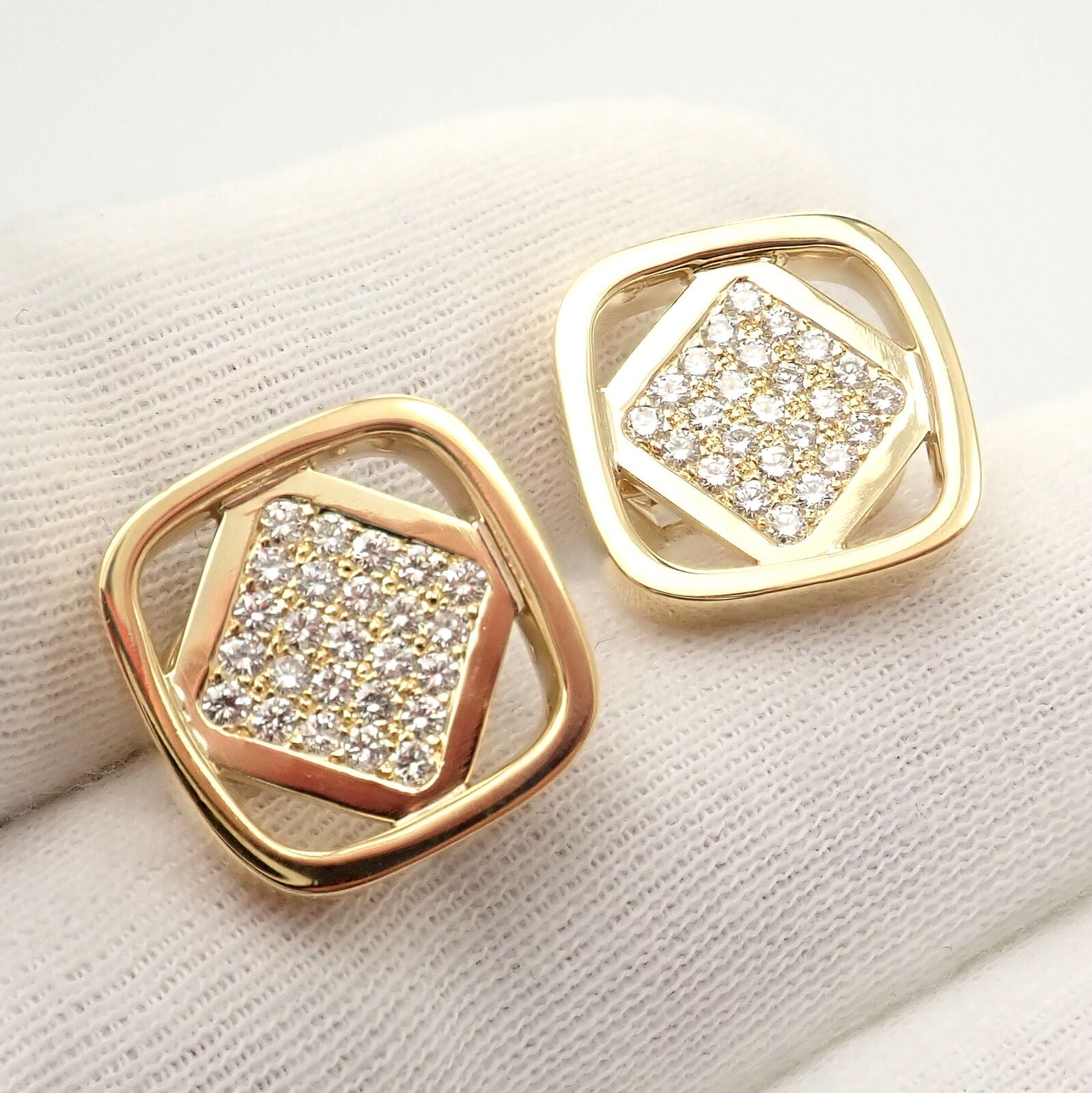 Cartier Jewelry & Watches:Fine Jewelry:Earrings Rare! Authentic Cartier Dinh Van 18k Yellow Gold Diamond Earrings