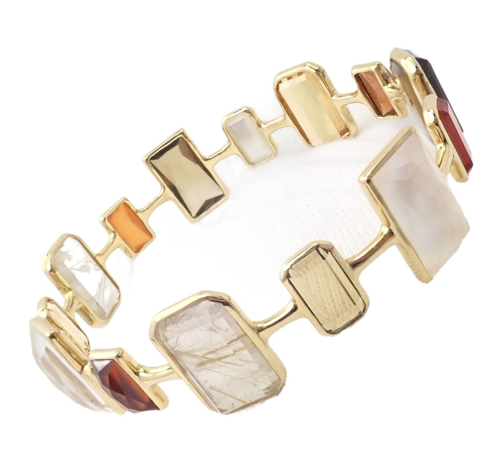 Rare! Ippolita 18k Yellow Gold Large Quartz Newport Rock Candy Bracelet | Fortrove