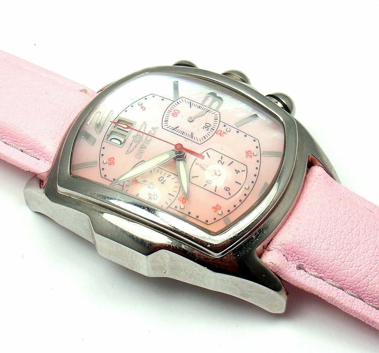 Rare! Invicta Large Dragon Lupah Pink Mother of Pearl Quartz Mens Watch 2467 | Fortrove