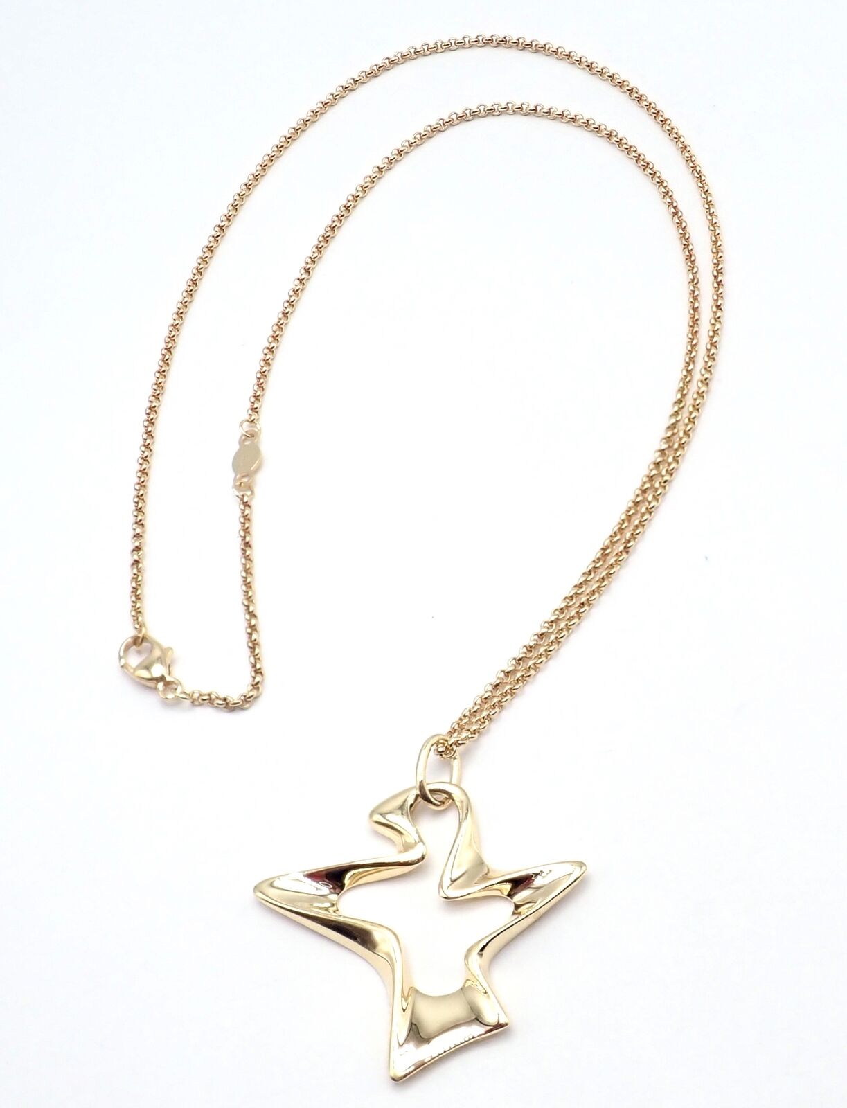 Authentic! Georg Jensen Bird 18K Yellow Gold Pendant Necklace 2000 | Fortrove