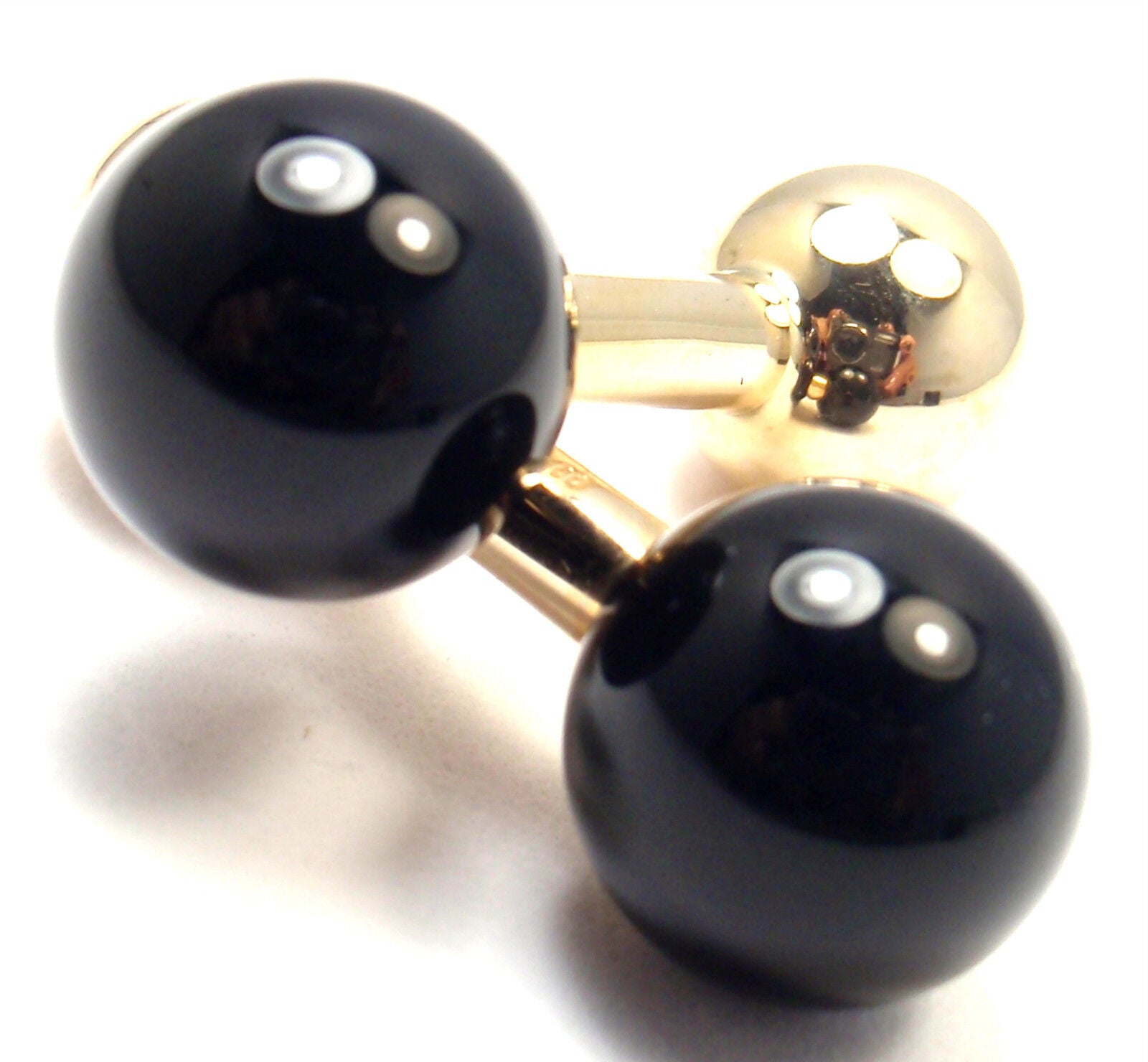 Authentic! Vintage Tiffany & Co 14k Yellow Gold Black Onyx Cufflinks | Fortrove