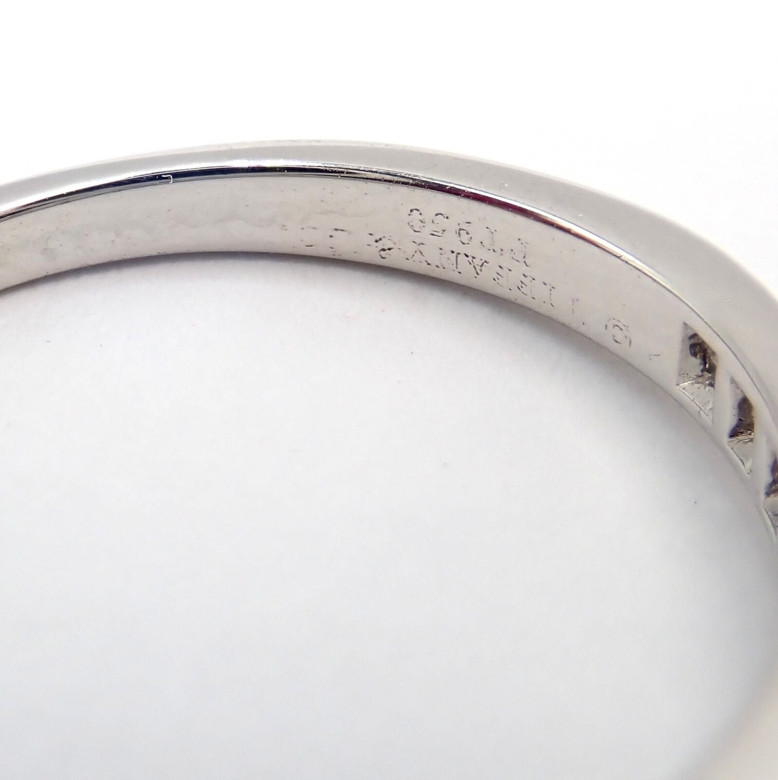 Authentic Tiffany & Co. Platinum 0.59ctw Diamond Engagement Ring sz 5.25 | Fortrove