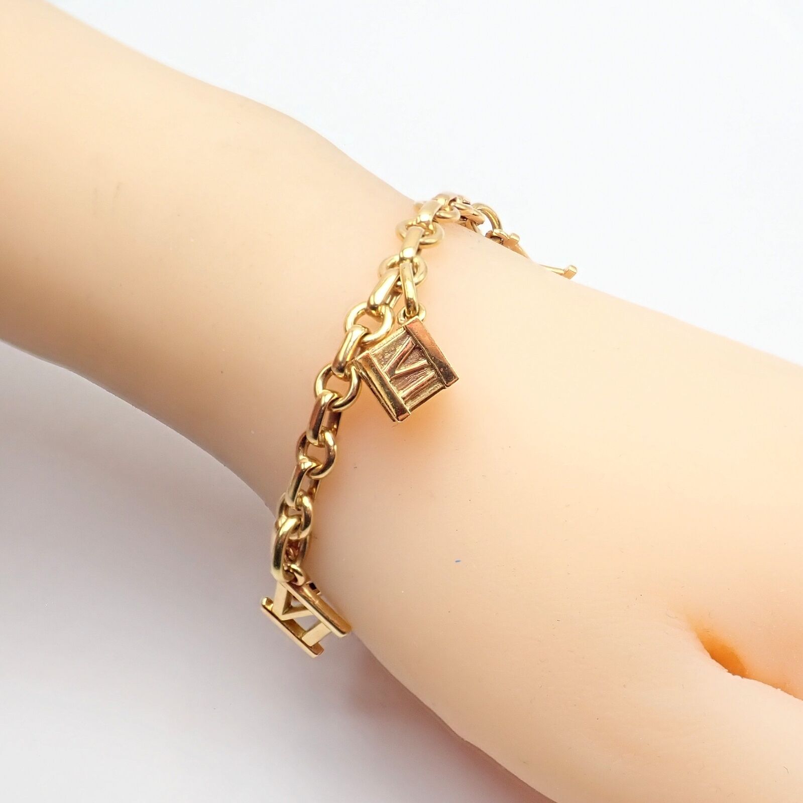 Vintage Tiffany & Co. 18k Yellow Gold Atlas Charm Bracelet 2003 | Fortrove