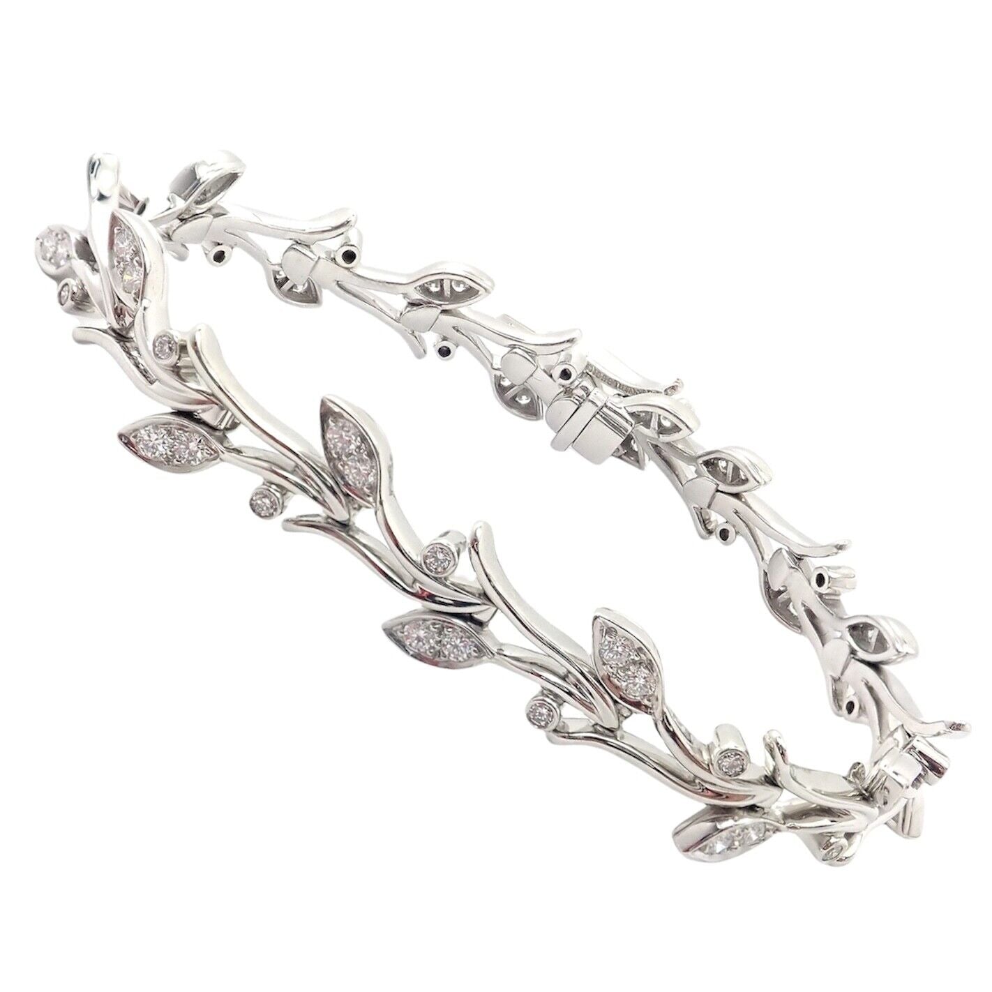 Authentic! Tiffany & Co Platinum Diamond Garland Bracelet | Fortrove