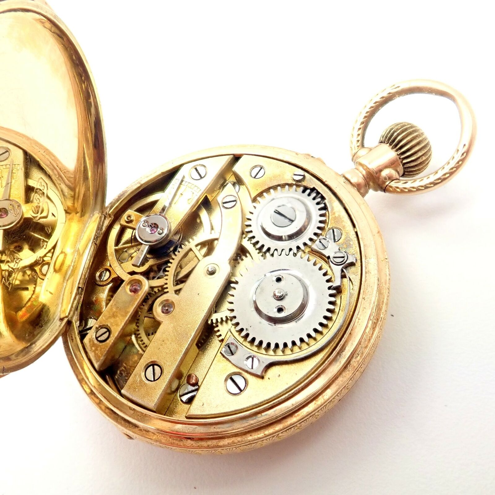 Vintage! Swiss 14k Yellow Gold Ladies Pocket Watch 33mm High Grade Movement | Fortrove