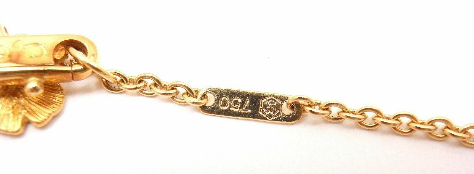 New! Authentic Carrera Y Carrera 18k Yellow Gold Ginkgo Onyx Pendant Necklace | Fortrove