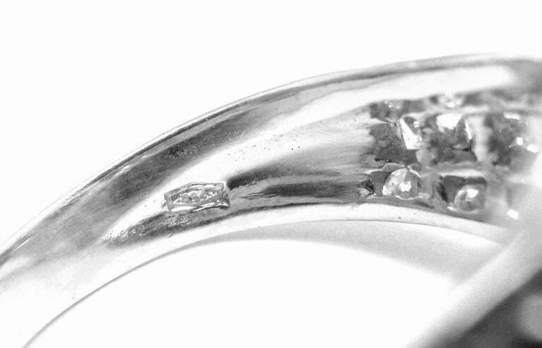 Authentic Craig Drake 18k White Gold Large 10.97ct Emerald Diamond Cocktail Ring | Fortrove
